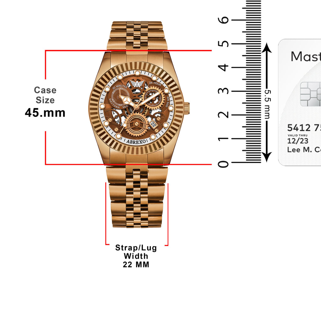 ABREXO DAYTONA Series Analog Watch For Men (Quartz, Stainless Steel, Luxury Watch)