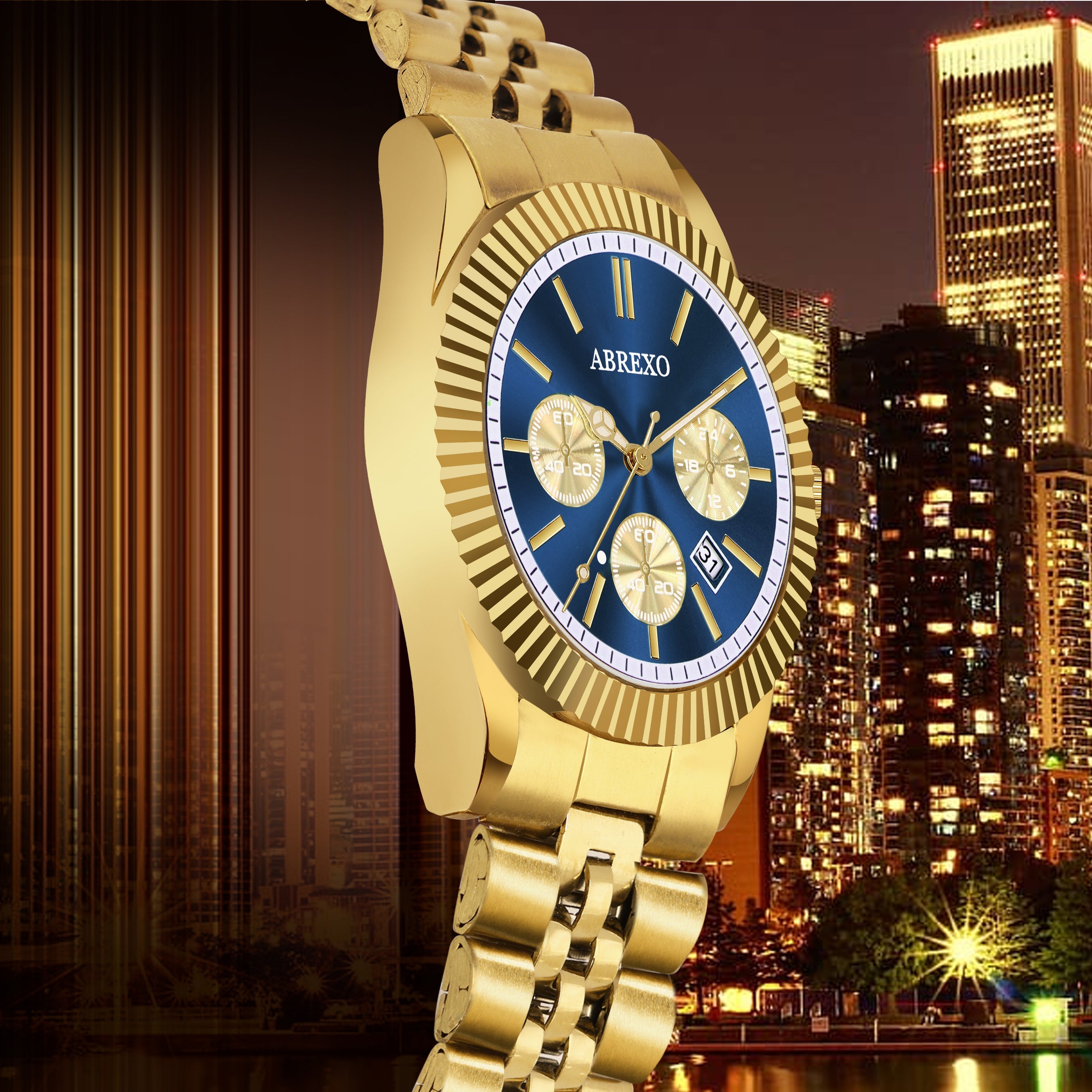 ABREXO BUSINESS CLASS Series Analog Watch For Men (Quartz, Stainless Steel)