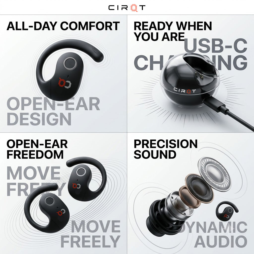 AirFit Ultra–Over-Ear Wireless Bluetooth Earbuds