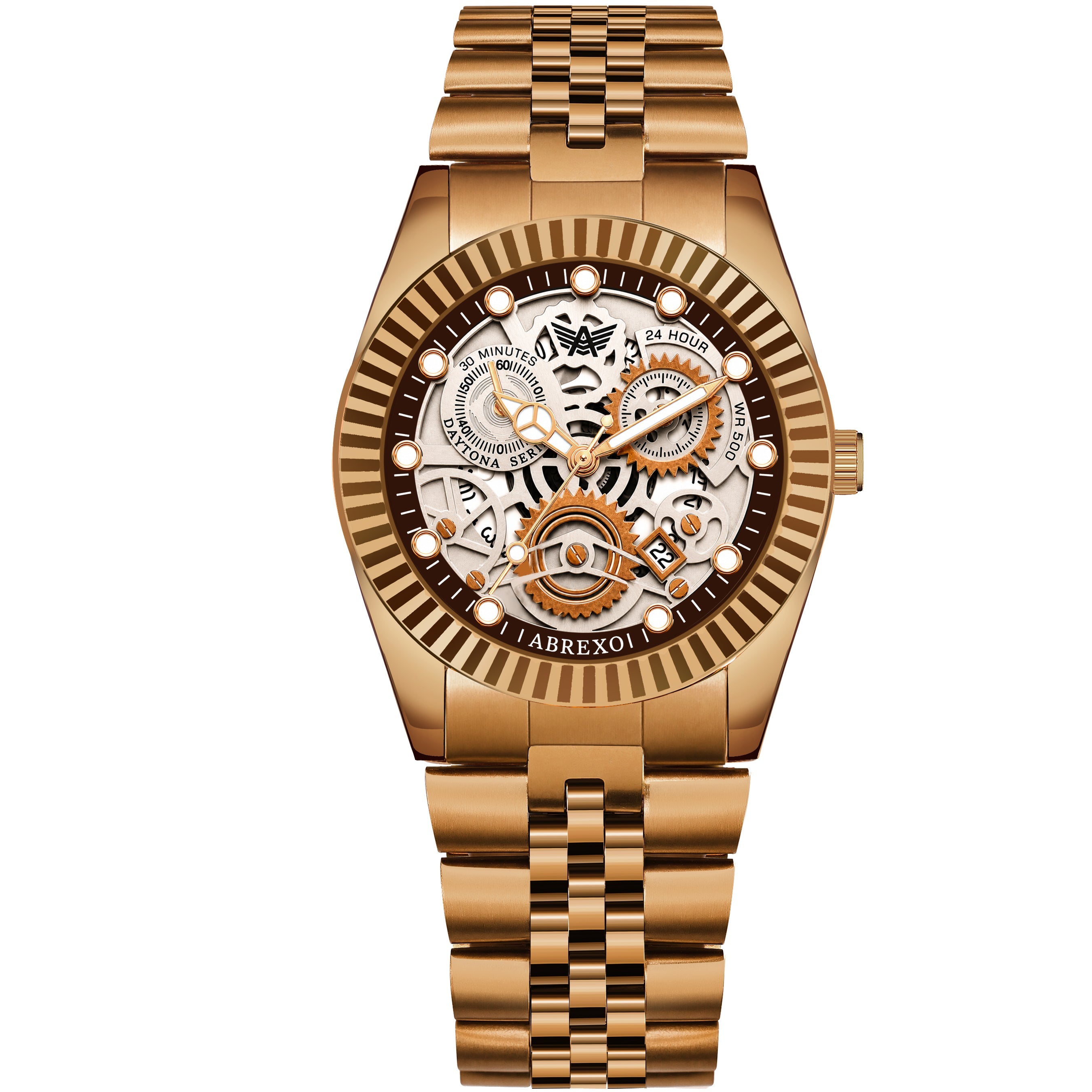 ABREXO DAYTONA Series Analog Watch For Men (Quartz, Stainless Steel, Luxury Watch)