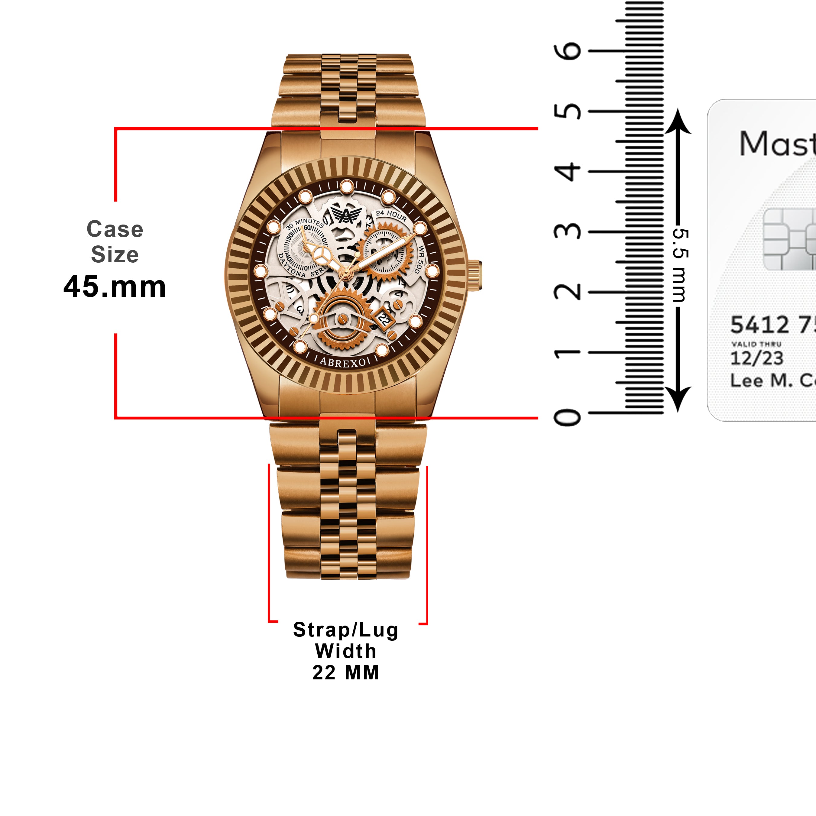 ABREXO DAYTONA Series Analog Watch For Men (Quartz, Stainless Steel, Luxury Watch)