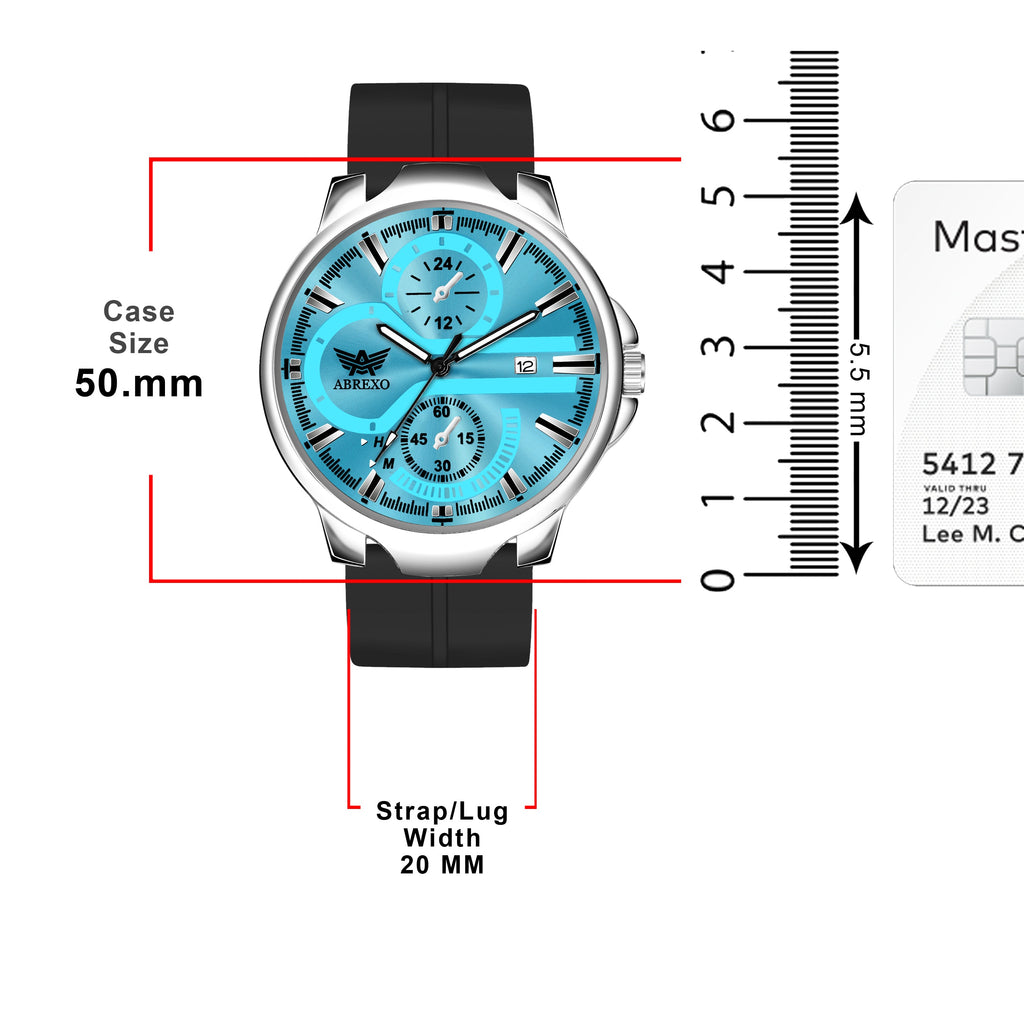 ABREXO, Black Dial Black Magnet Strap Analog Watch For Men (Quartz, Date Display, Men)