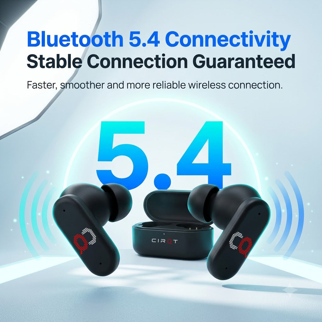 TWS Wireless Bluetooth Earbuds with Digital Battery Display & Charging Case