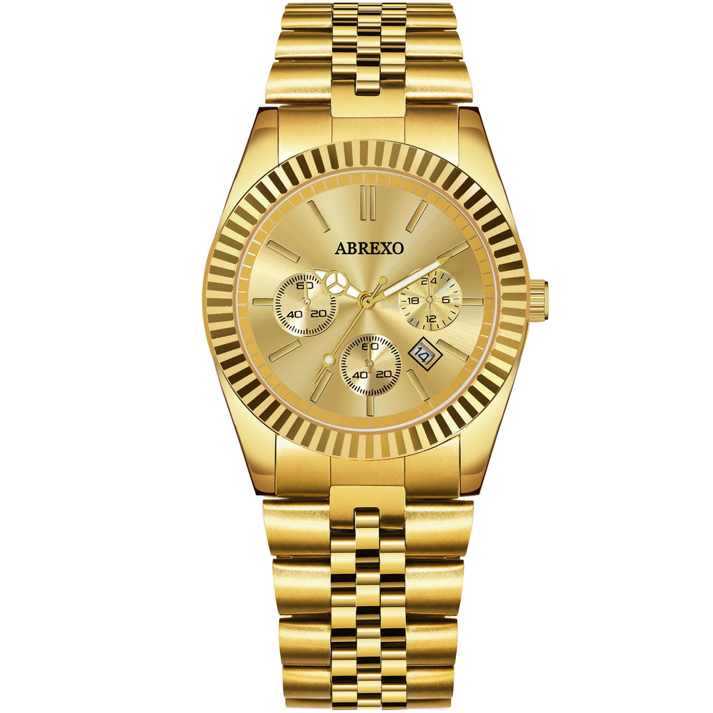 ABREXO BUSINESS CLASS Series Analog Watch For Men (Quartz, Stainless Steel)