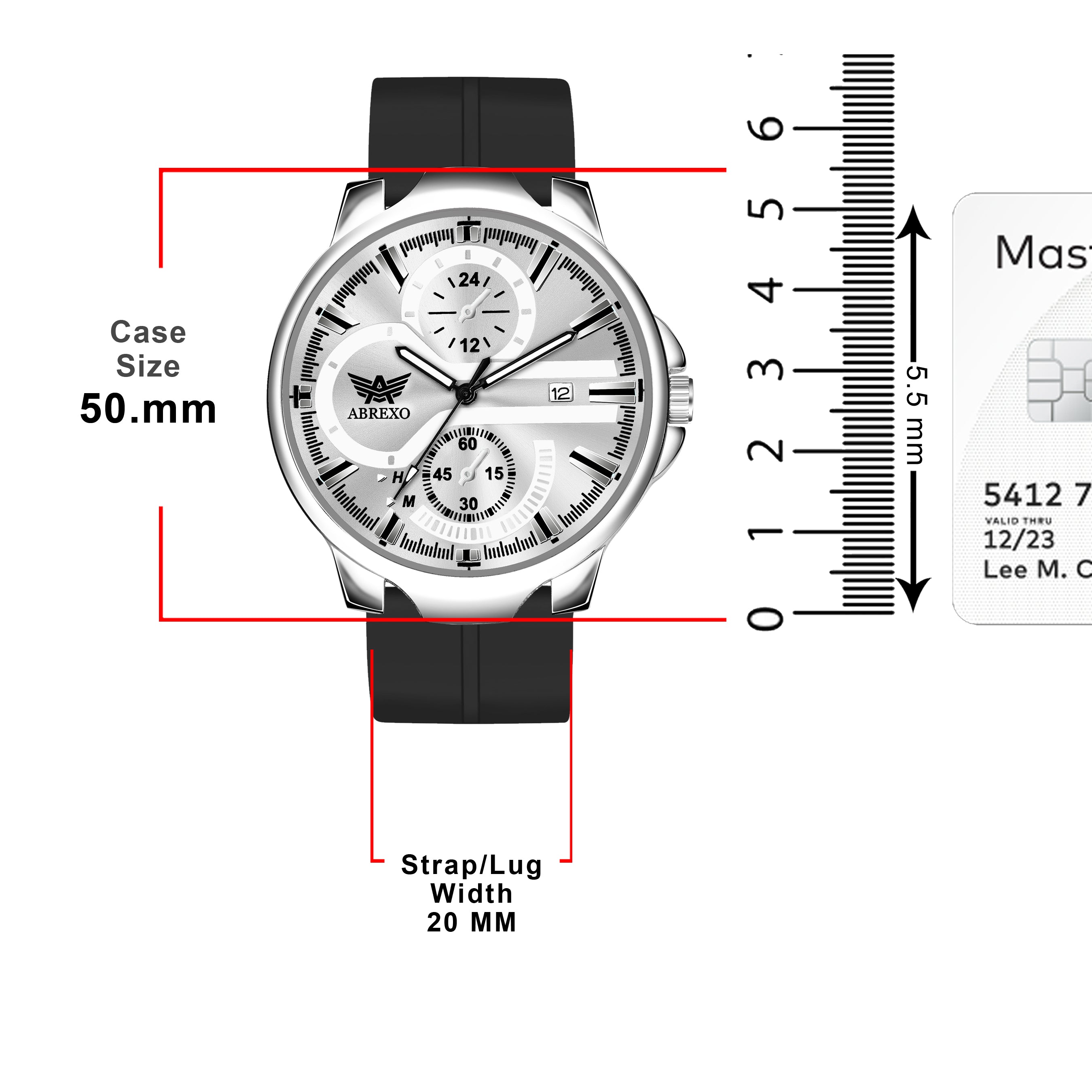 ABREXO, Black Dial Black Magnet Strap Analog Watch For Men (Quartz, Date Display, Men)