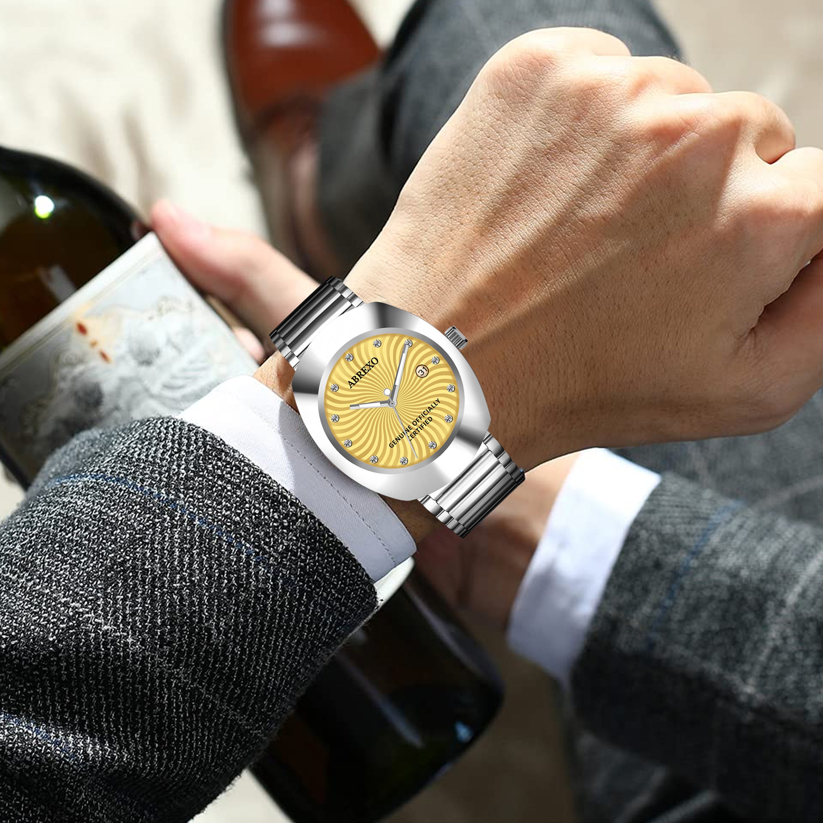 ABREXO CALI CARTEL Series Analog Watch For Men (Quartz, Stainless Steel)