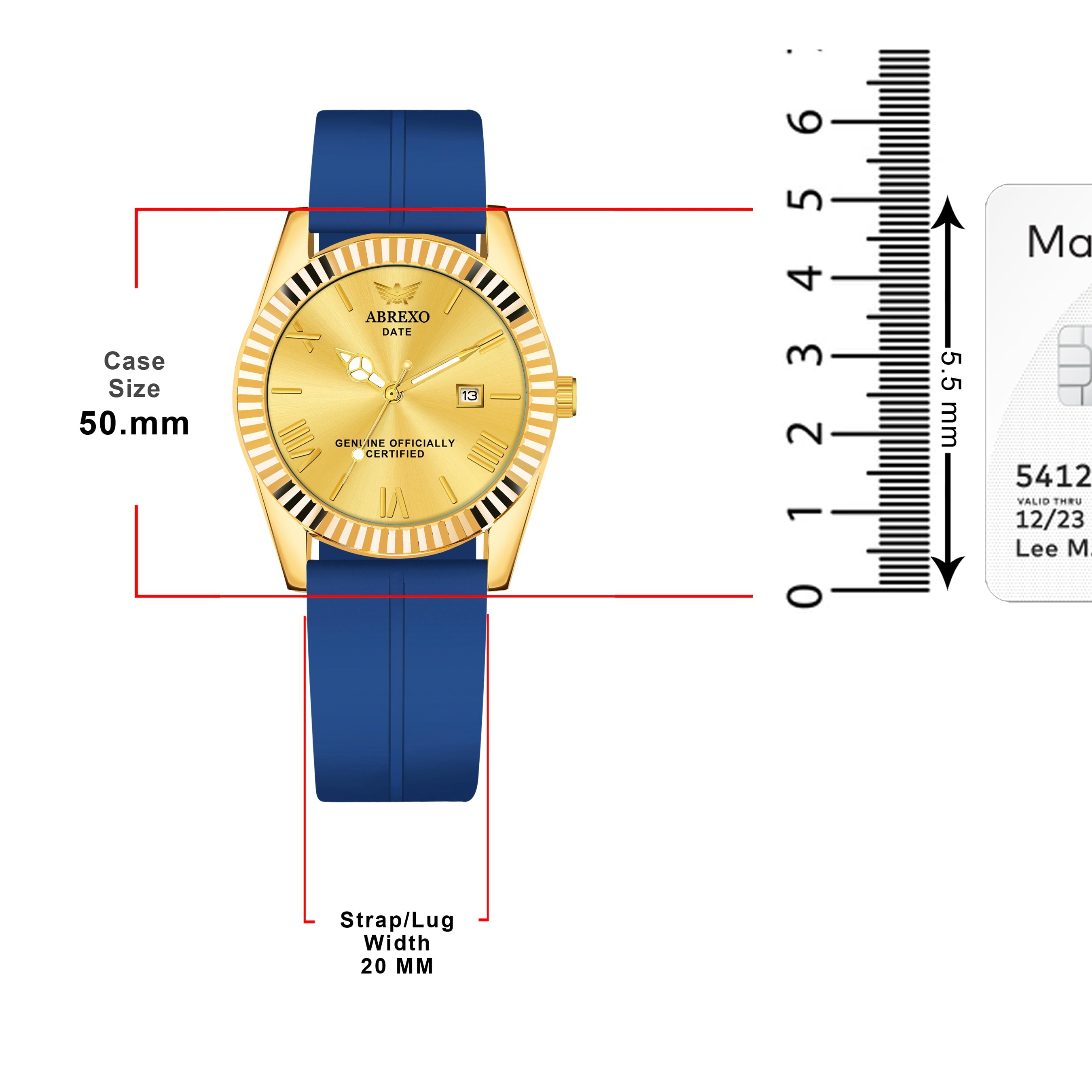 ABREXO, TYCOON Series Date Working Analog Watch For Men (Quartz, Magnet Strap, Green, Gold)