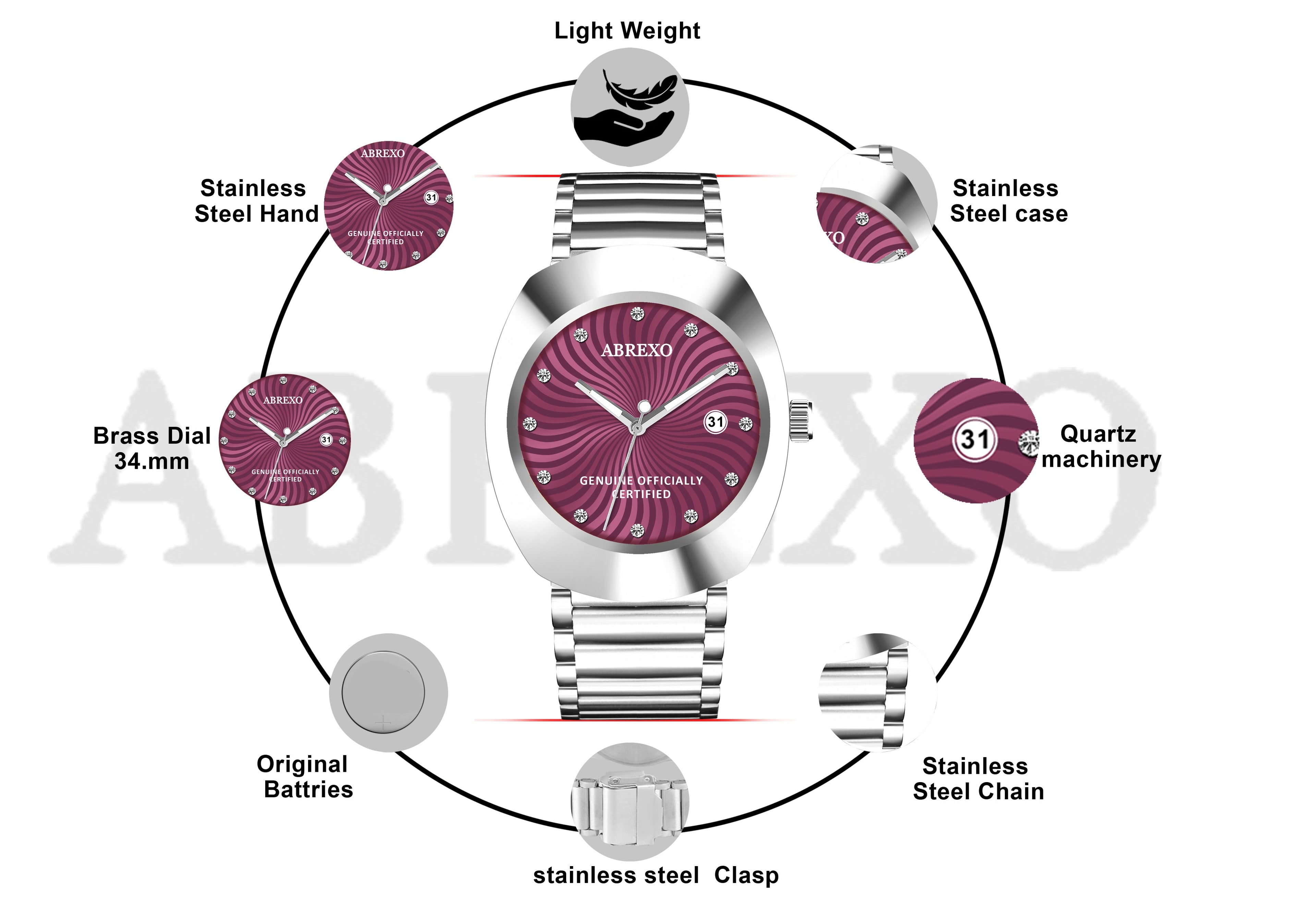 ABREXO CALI CARTEL Series Analog Watch For Men (Quartz, Stainless Steel)
