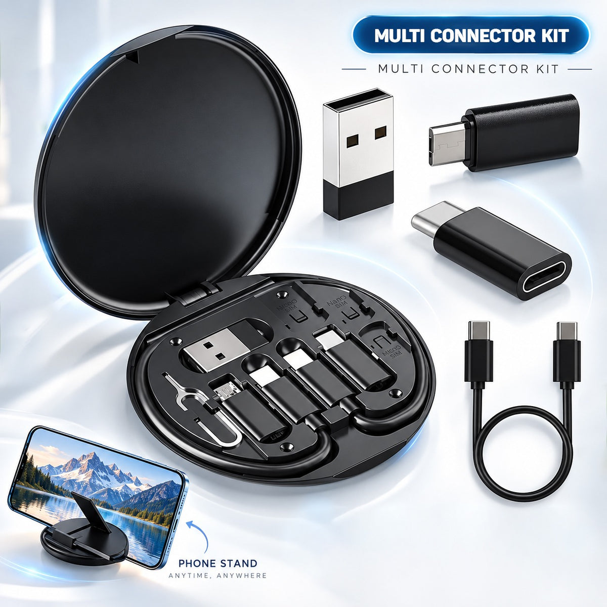 8-in-1 Multi-Connector Fast Charging Cable Kit for All Devices-UP