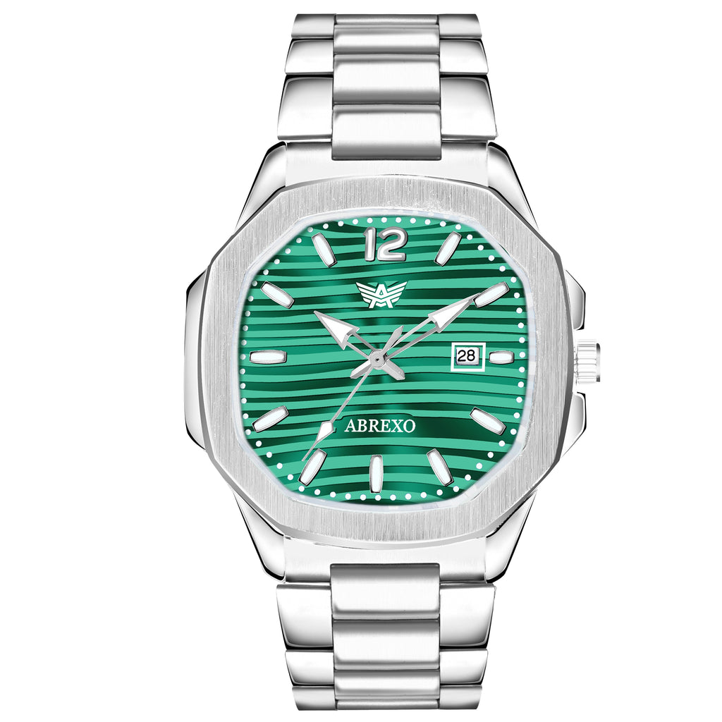 ABREXO, Nautilus Series Tiffany Blue Dial (Quartz, Analog Watch, Date Working, Silver)