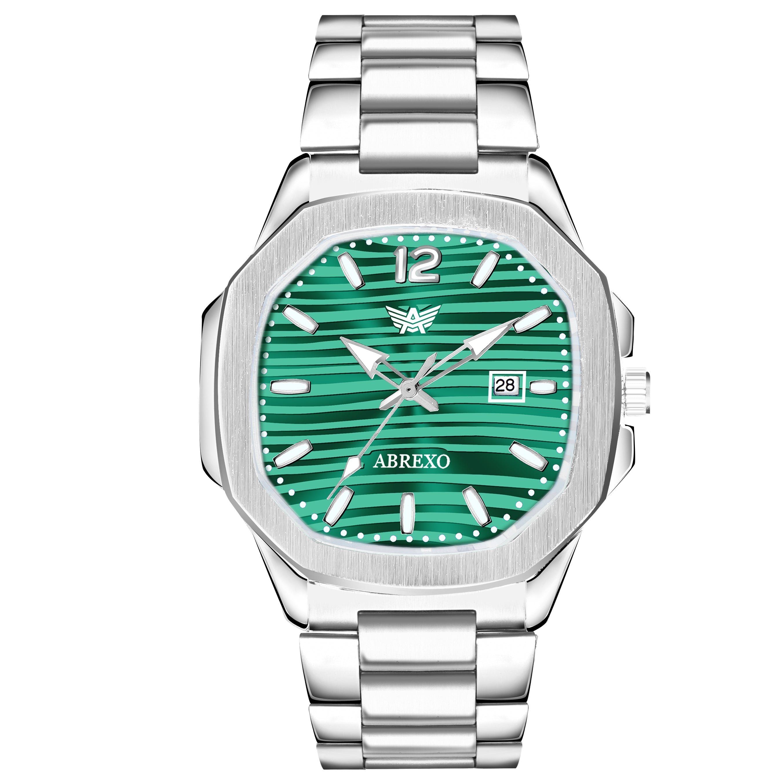 ABREXO, Nautilus Series Tiffany Blue Dial (Quartz, Analog Watch, Date Working, Silver)