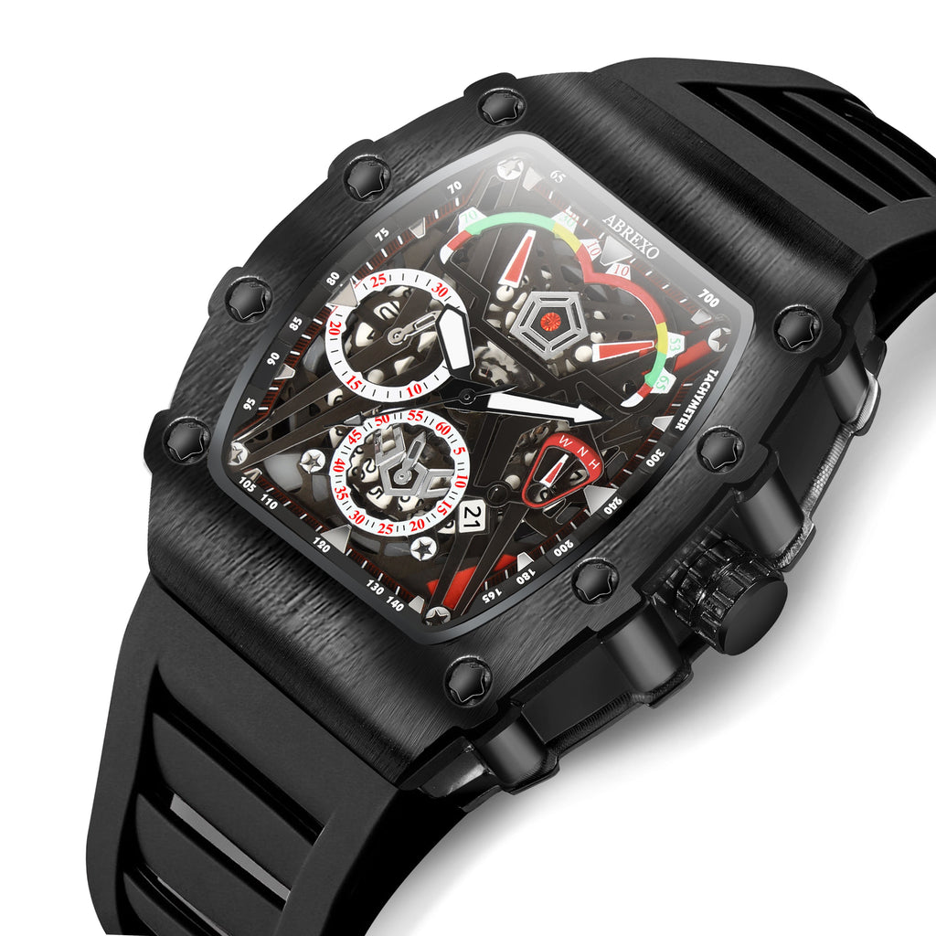 ABREXO Limitless Series Premium Analog Watch For Men(Quartz, Silicone Strap, Tonneu)