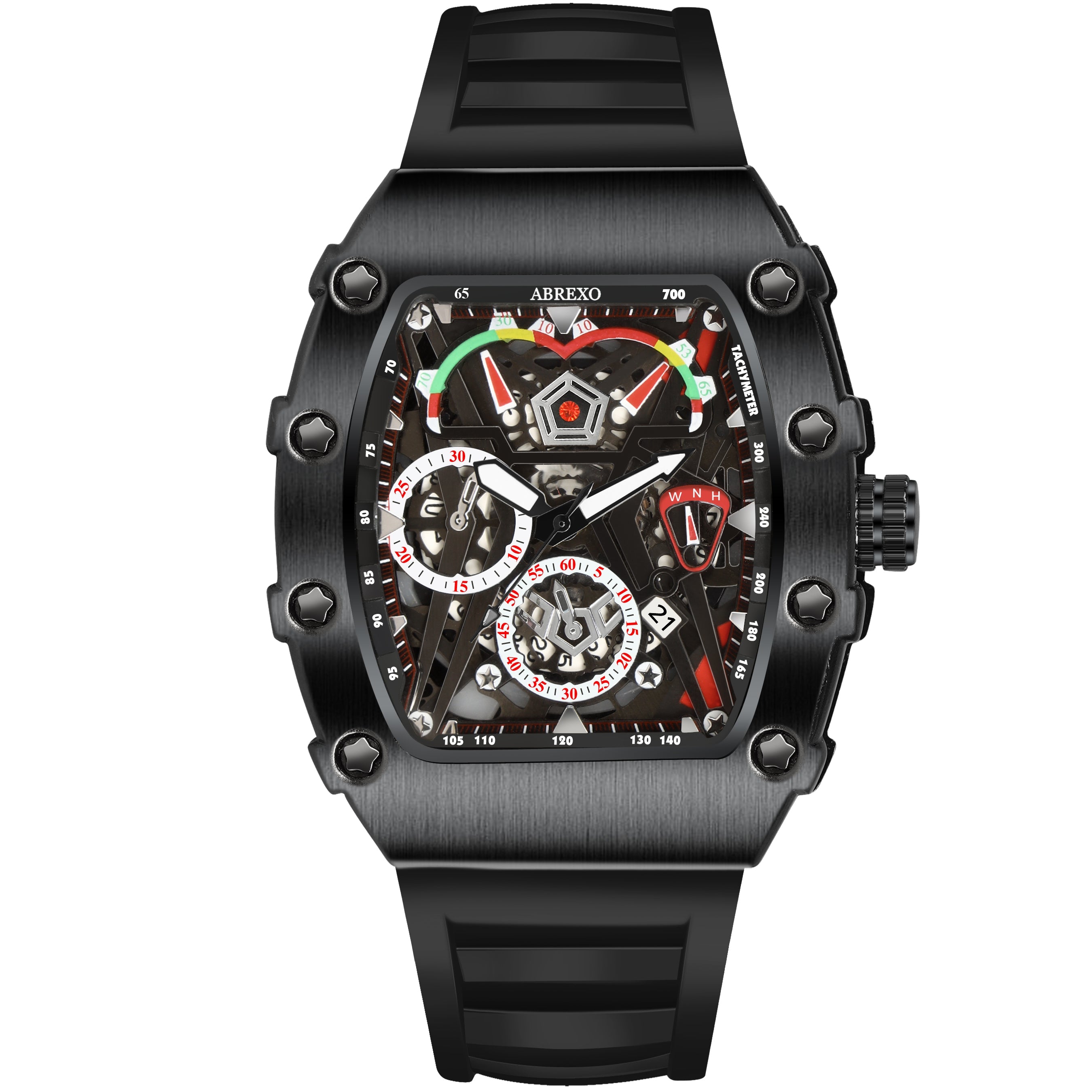 ABREXO Limitless Series Premium Analog Watch For Men(Quartz, Silicone Strap, Tonneu)