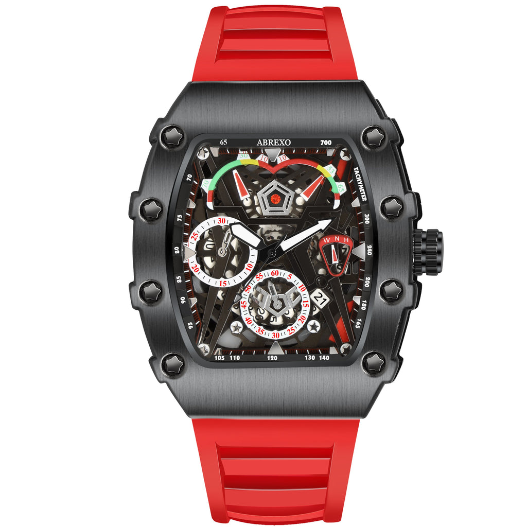 ABREXO Limitless Series Premium Analog Watch For Men(Quartz, Silicone Strap, Tonneu)