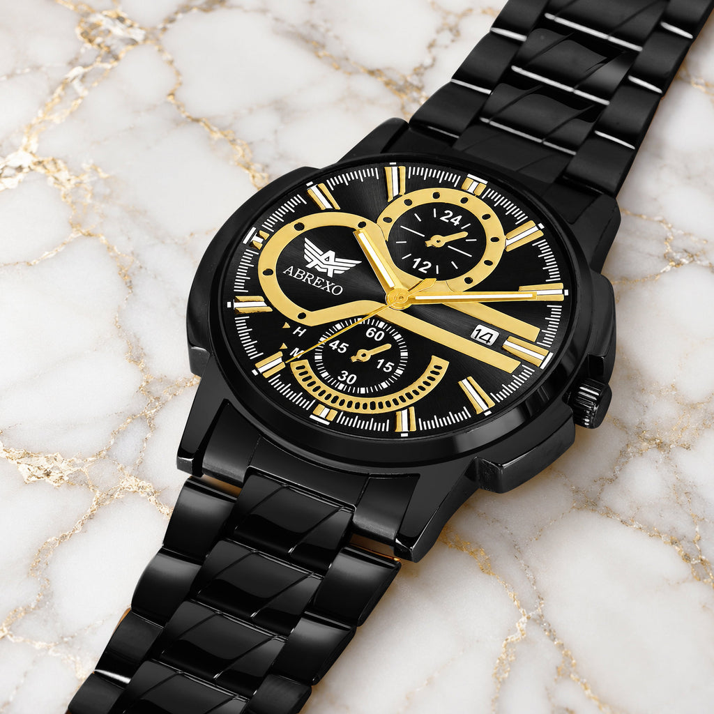 ABREXO BANDITS  Series Analog Watch For Men (Quartz, Stainless Steel)