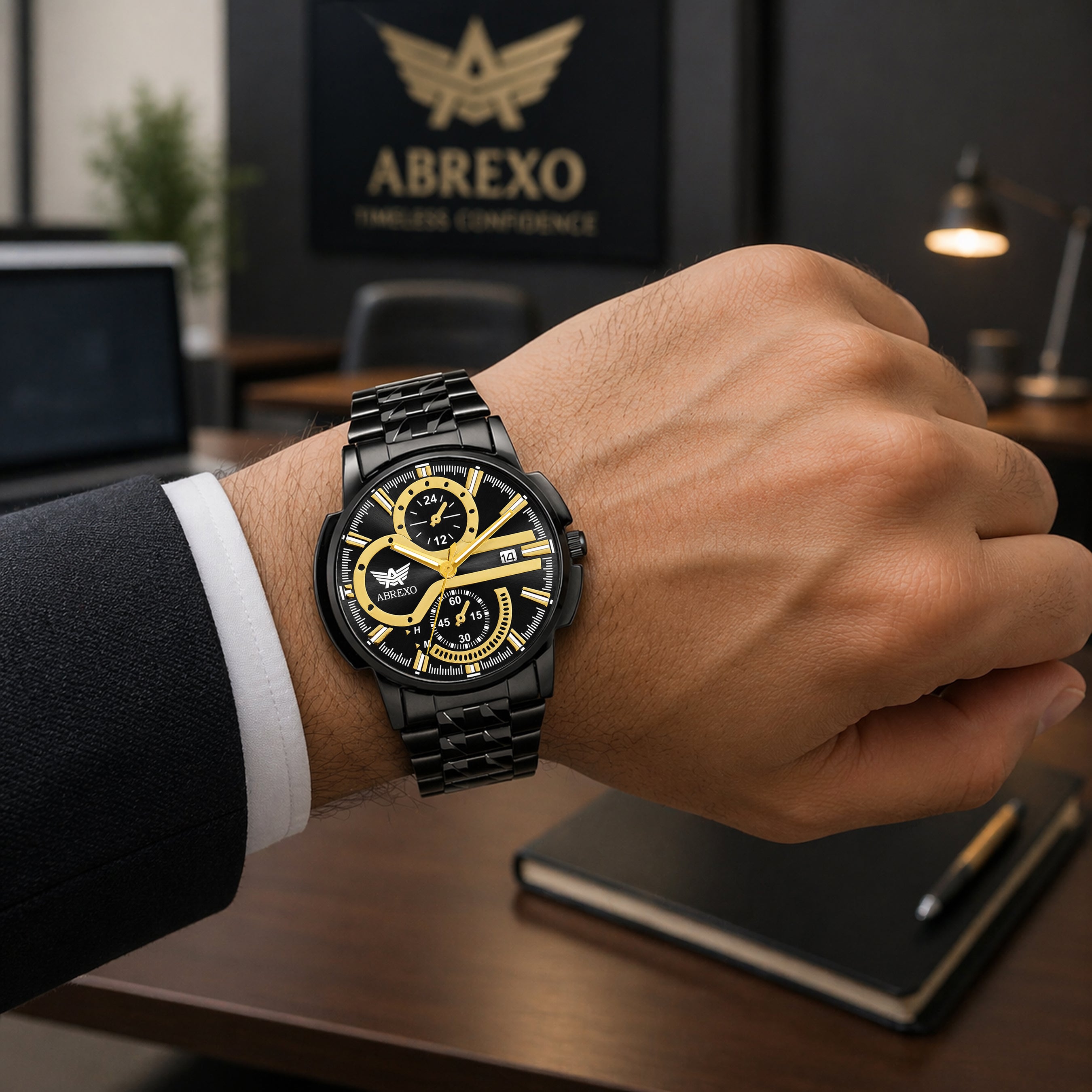 ABREXO BANDITS  Series Analog Watch For Men (Quartz, Stainless Steel)