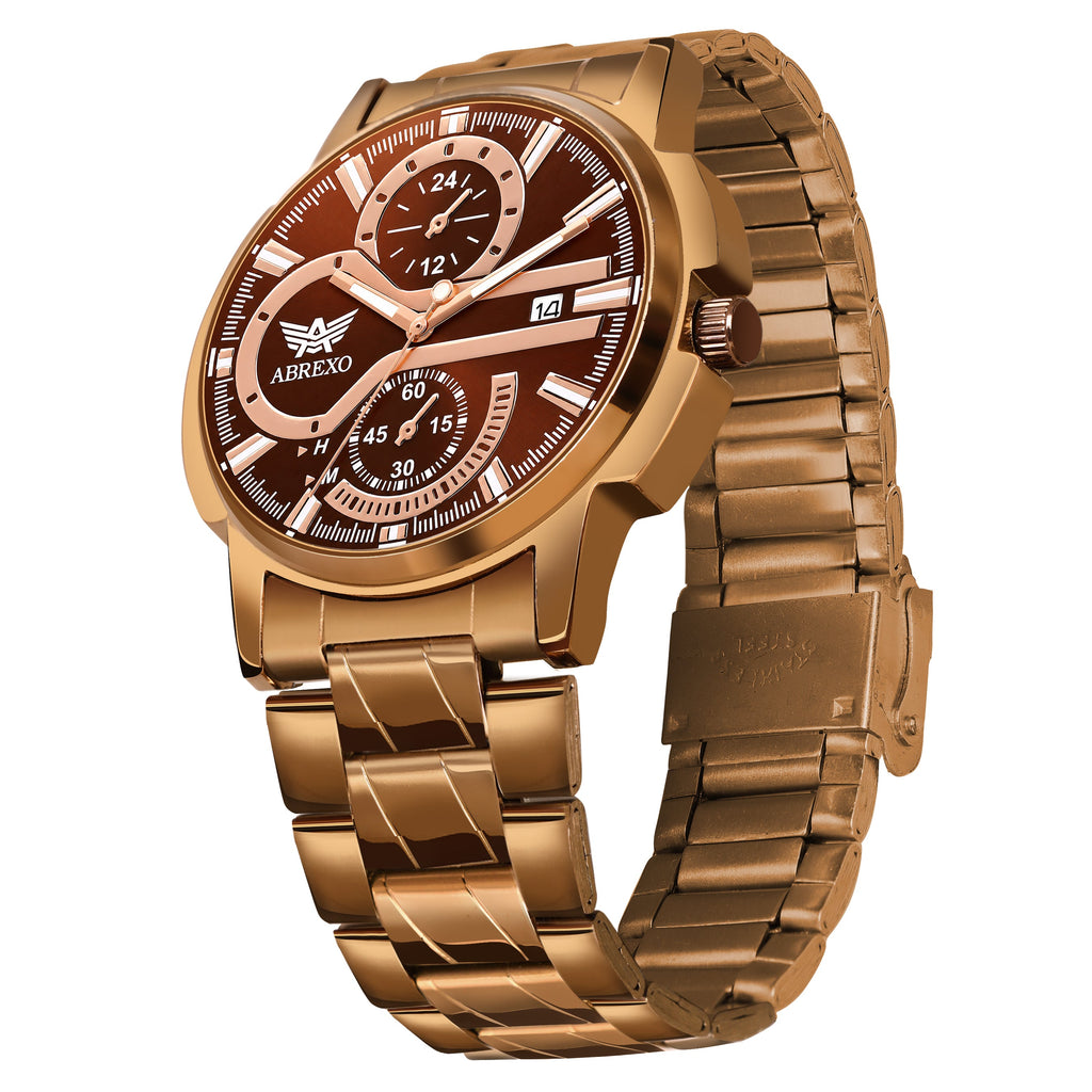 ABREXO BANDITS  Series Analog Watch For Men (Quartz, Stainless Steel)