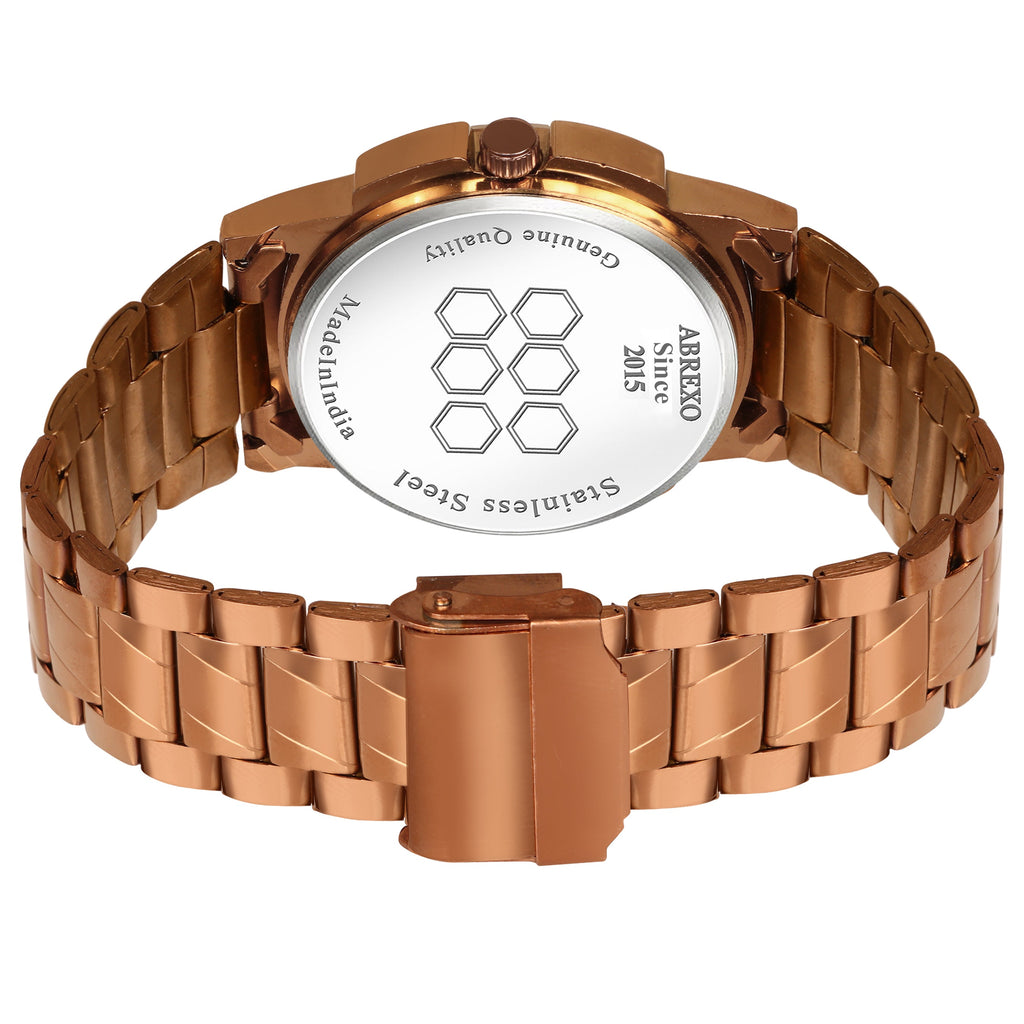 ABREXO BANDITS  Series Analog Watch For Men (Quartz, Stainless Steel)