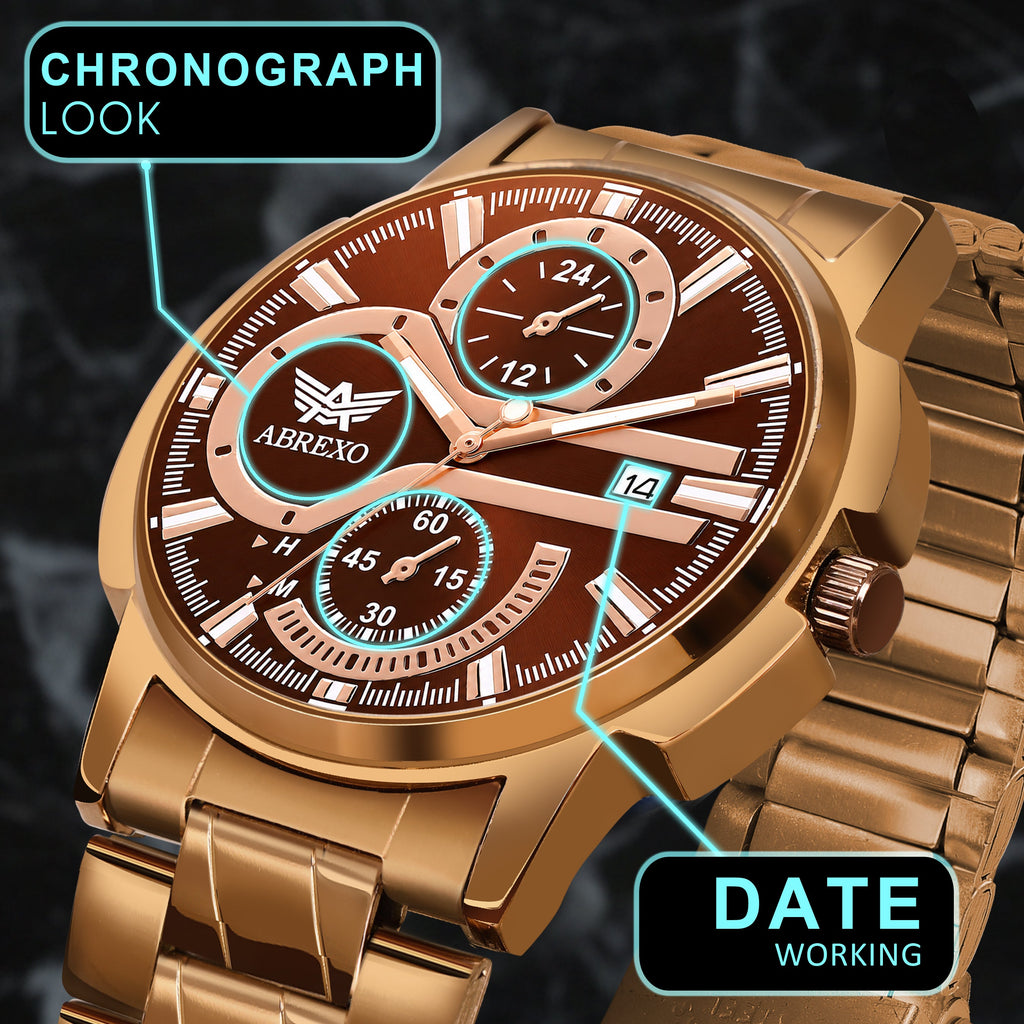 ABREXO BANDITS  Series Analog Watch For Men (Quartz, Stainless Steel)