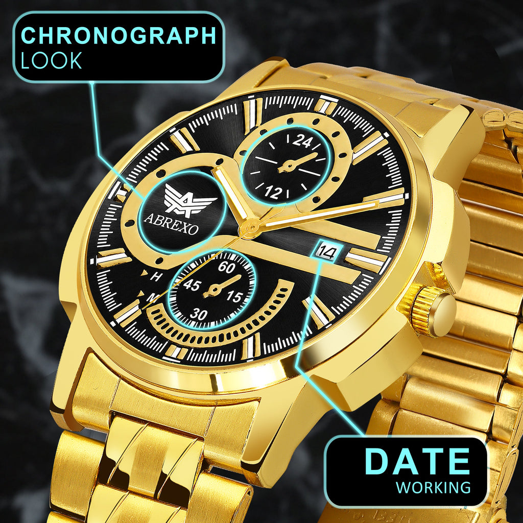 ABREXO BANDITS  Series Analog Watch For Men (Quartz, Stainless Steel)