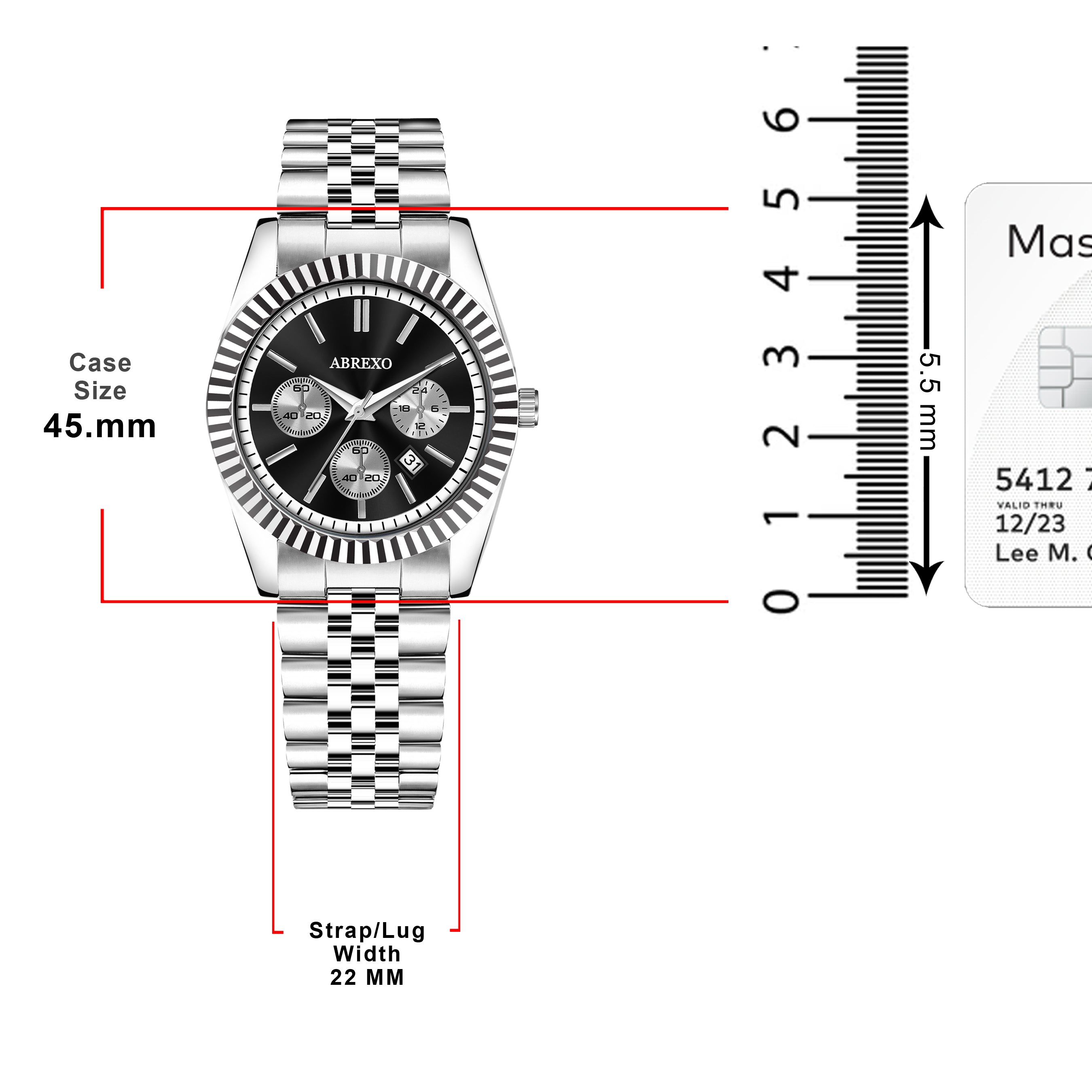 ABREXO BUSINESS CLASS Series Analog Watch For Men (Quartz, Stainless Steel)
