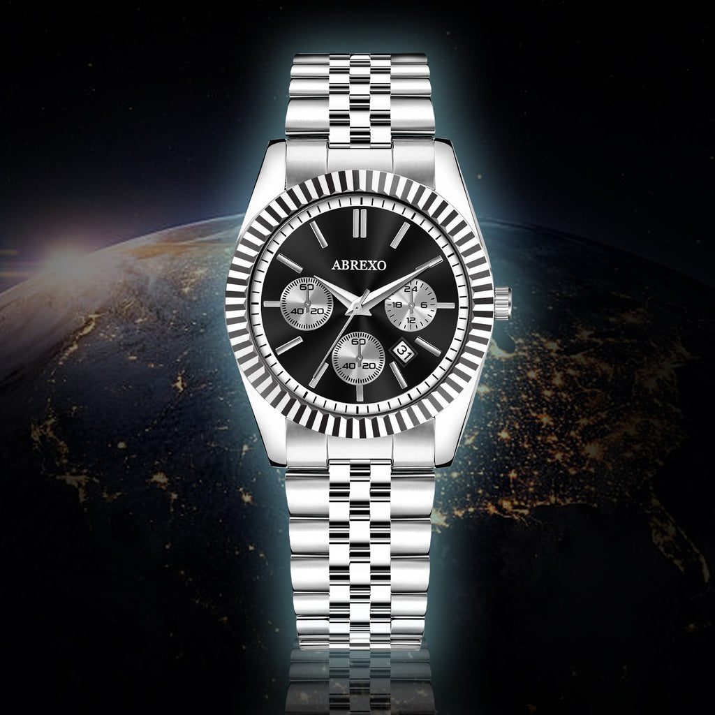 ABREXO BUSINESS CLASS Series Analog Watch For Men (Quartz, Stainless Steel)