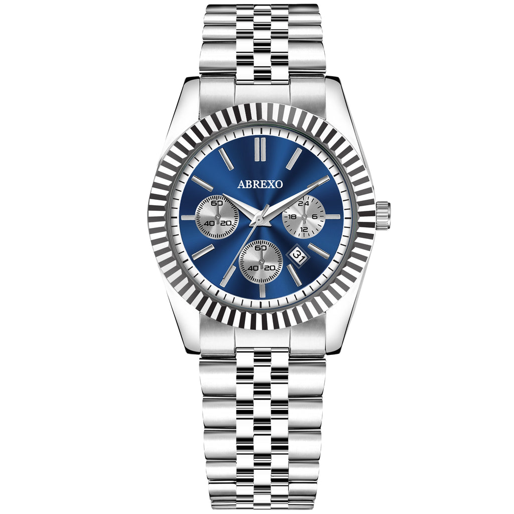 ABREXO BUSINESS CLASS Series Analog Watch For Men (Quartz, Stainless Steel)