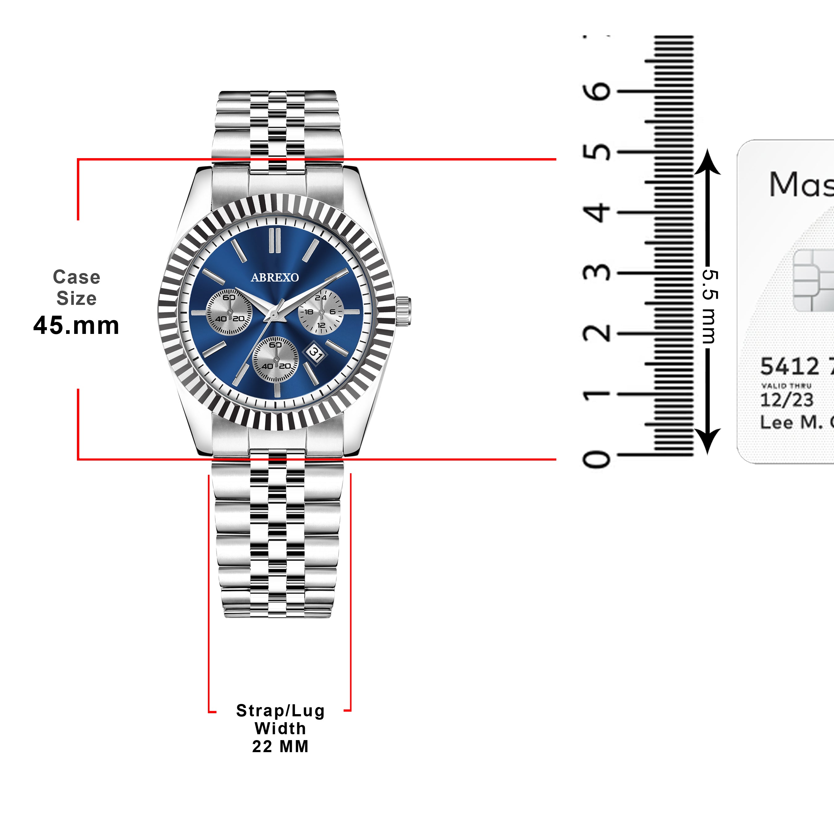 ABREXO BUSINESS CLASS Series Analog Watch For Men (Quartz, Stainless Steel)