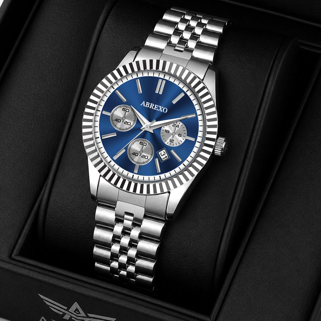 ABREXO BUSINESS CLASS Series Analog Watch For Men (Quartz, Stainless Steel)