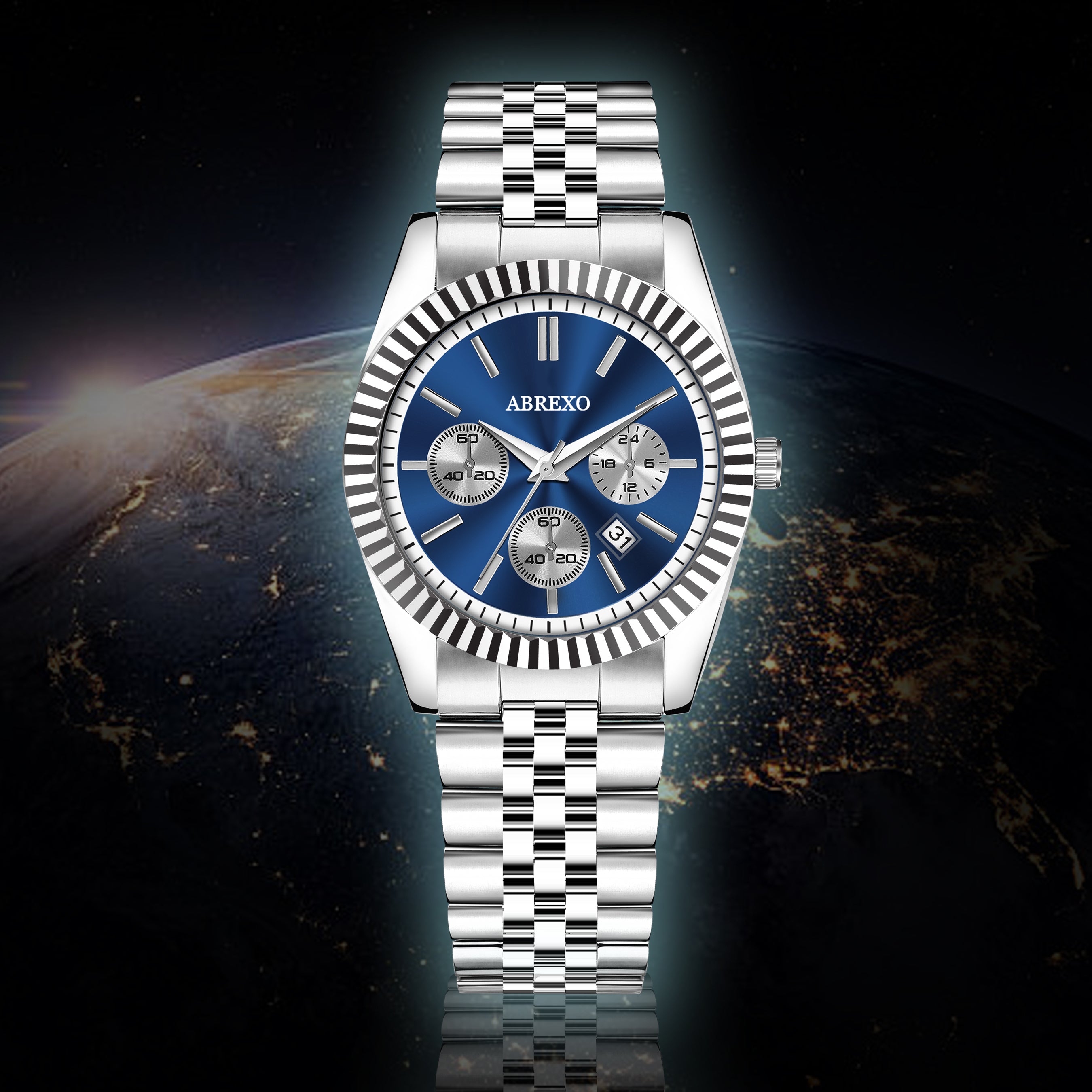 ABREXO BUSINESS CLASS Series Analog Watch For Men (Quartz, Stainless Steel)