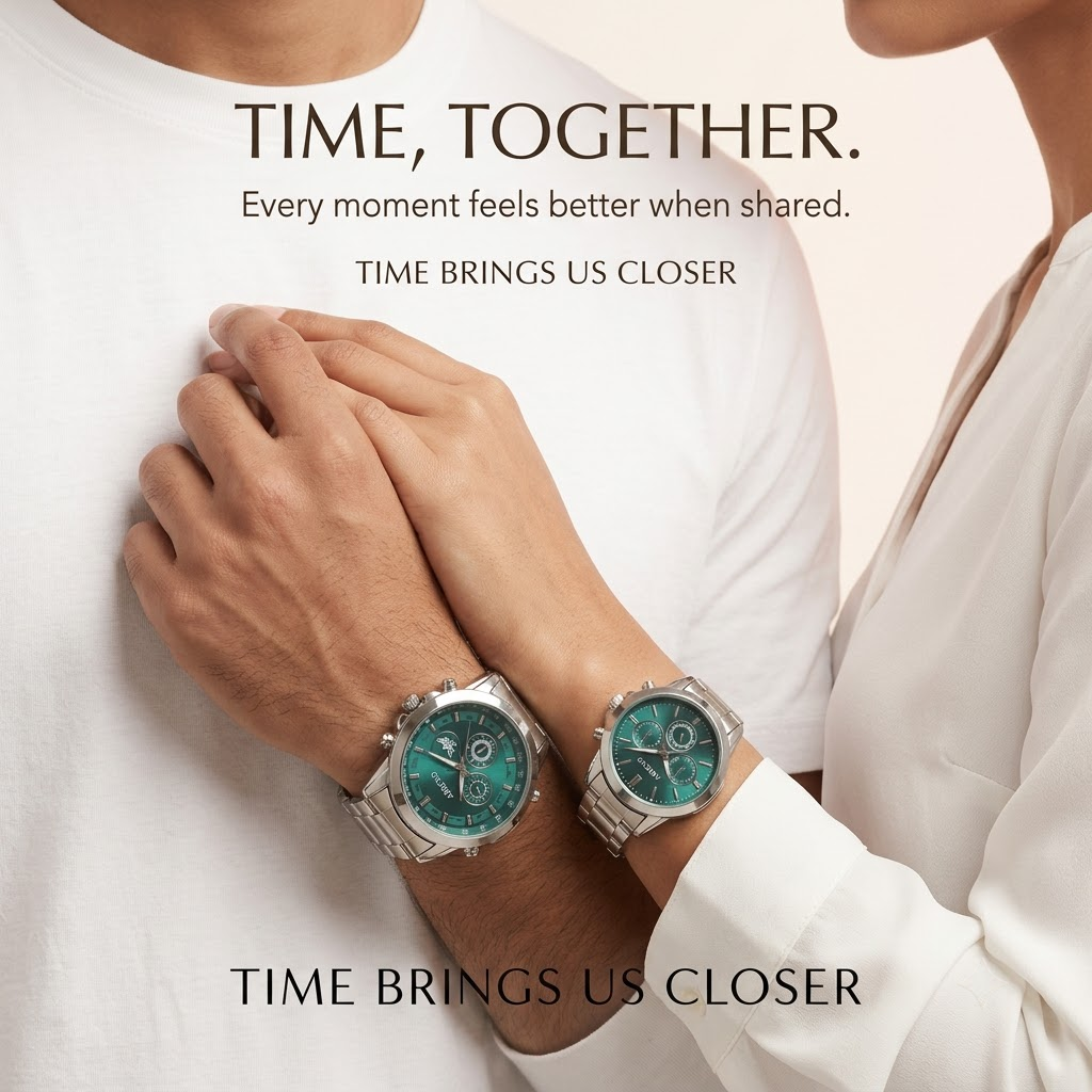 Emerald Green Couple Watch