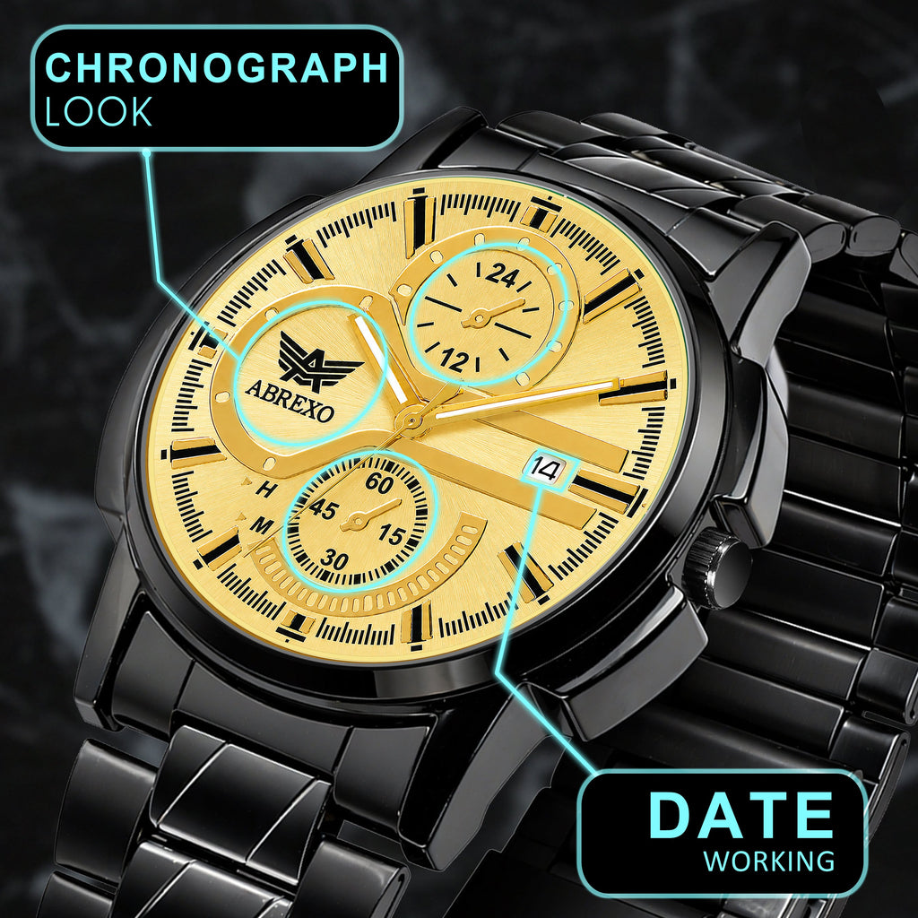 ABREXO BANDITS  Series Analog Watch For Men (Quartz, Stainless Steel)