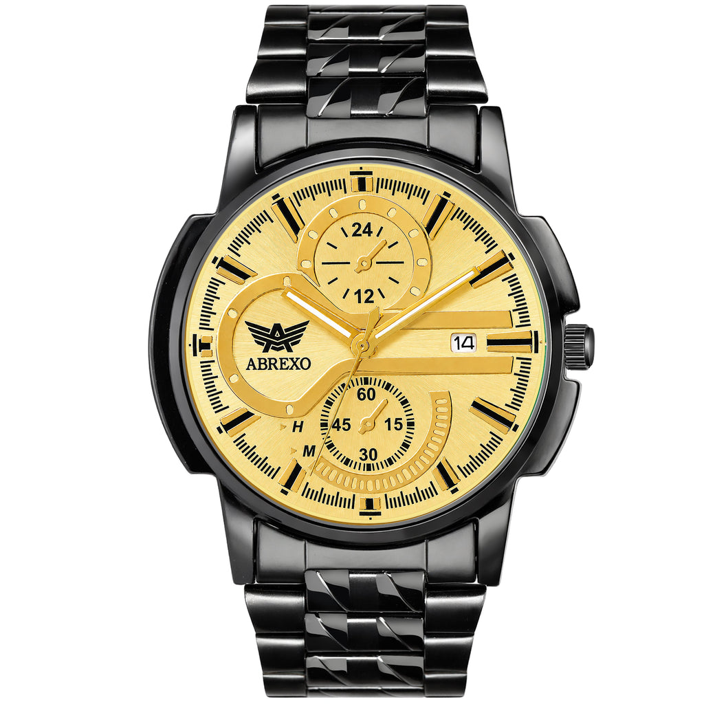 ABREXO BANDITS  Series Analog Watch For Men (Quartz, Stainless Steel)