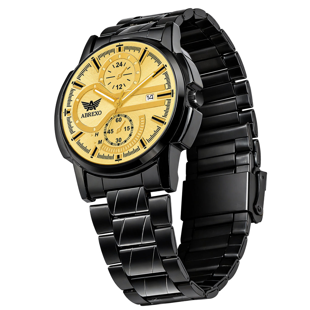 ABREXO BANDITS  Series Analog Watch For Men (Quartz, Stainless Steel)