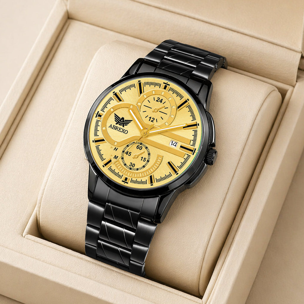ABREXO BANDITS  Series Analog Watch For Men (Quartz, Stainless Steel)