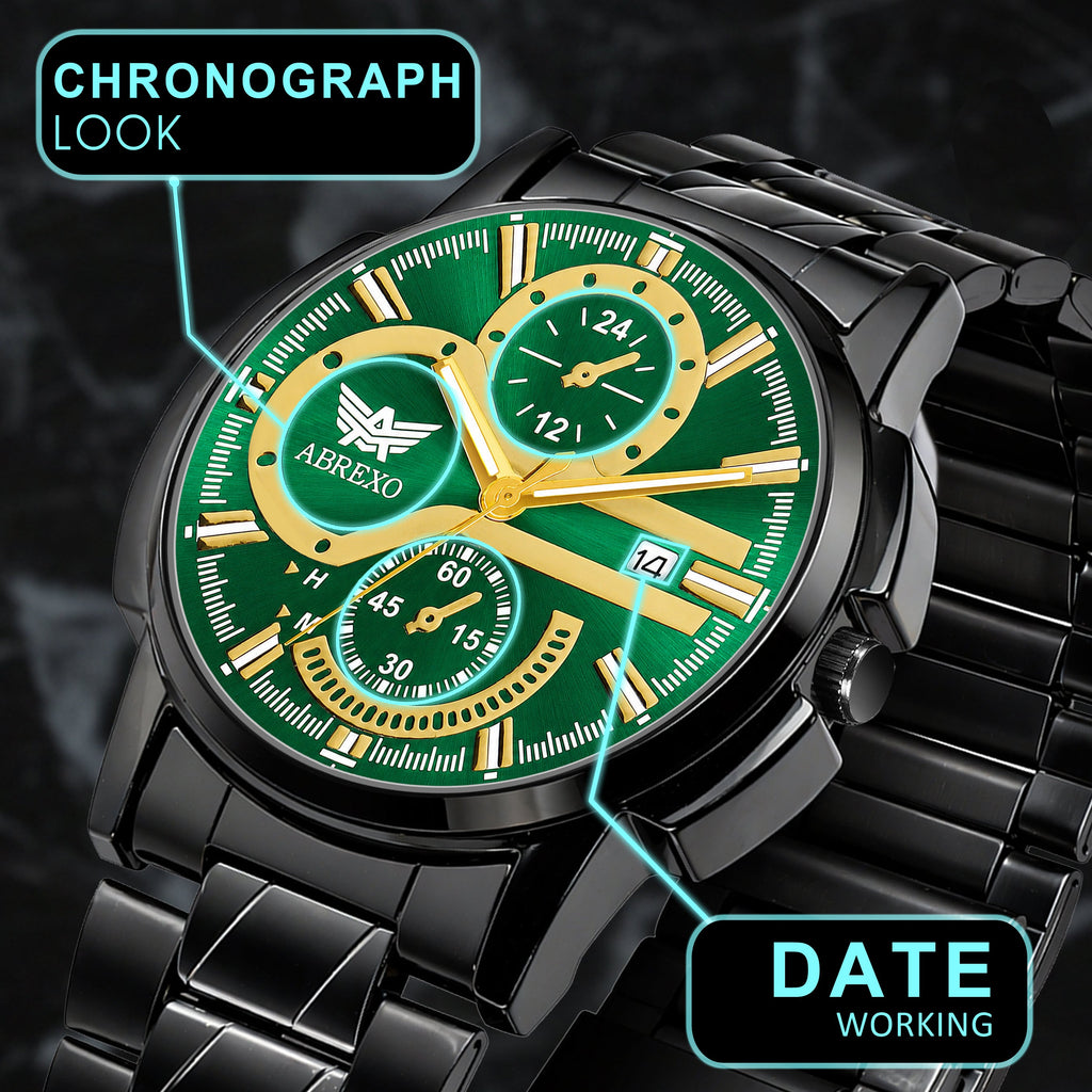 ABREXO BANDITS  Series Analog Watch For Men (Quartz, Stainless Steel)