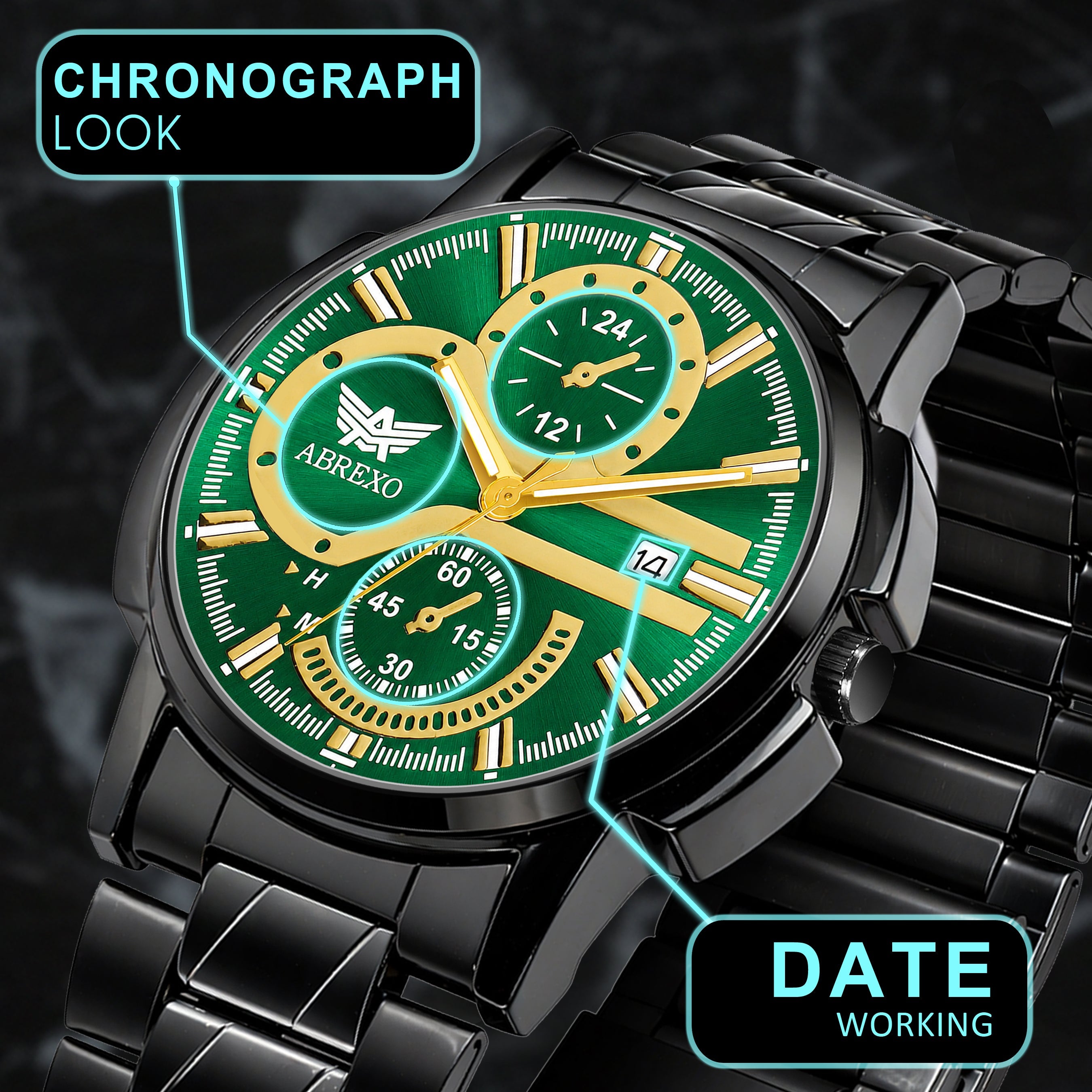 ABREXO BANDITS  Series Analog Watch For Men (Quartz, Stainless Steel)