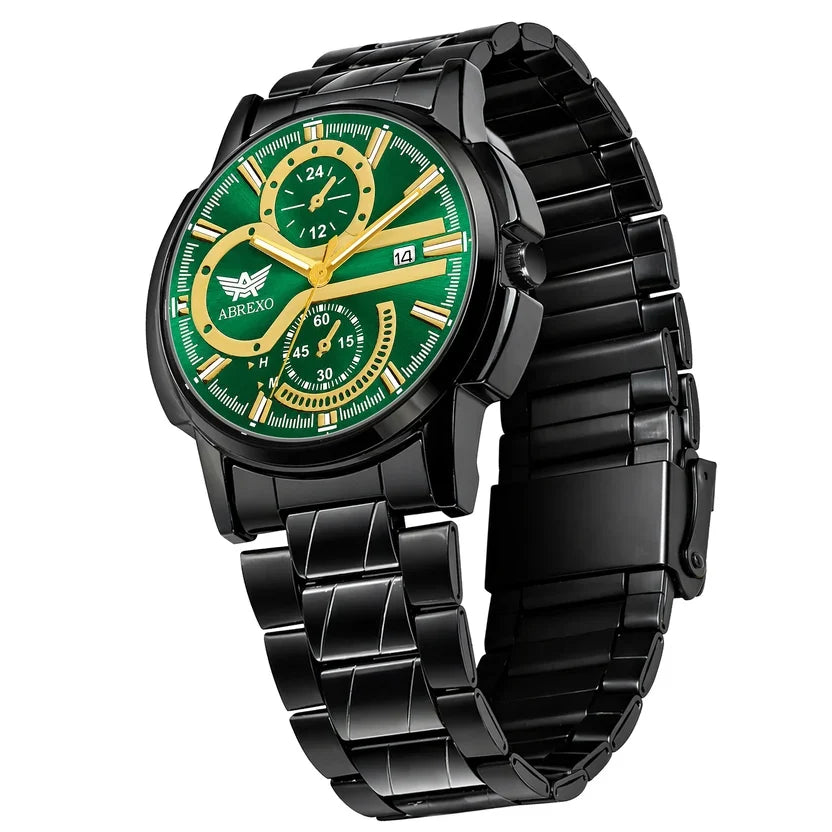 ABREXO BANDITS Series Analog Watch For Men (Quartz, Stainless Steel)
