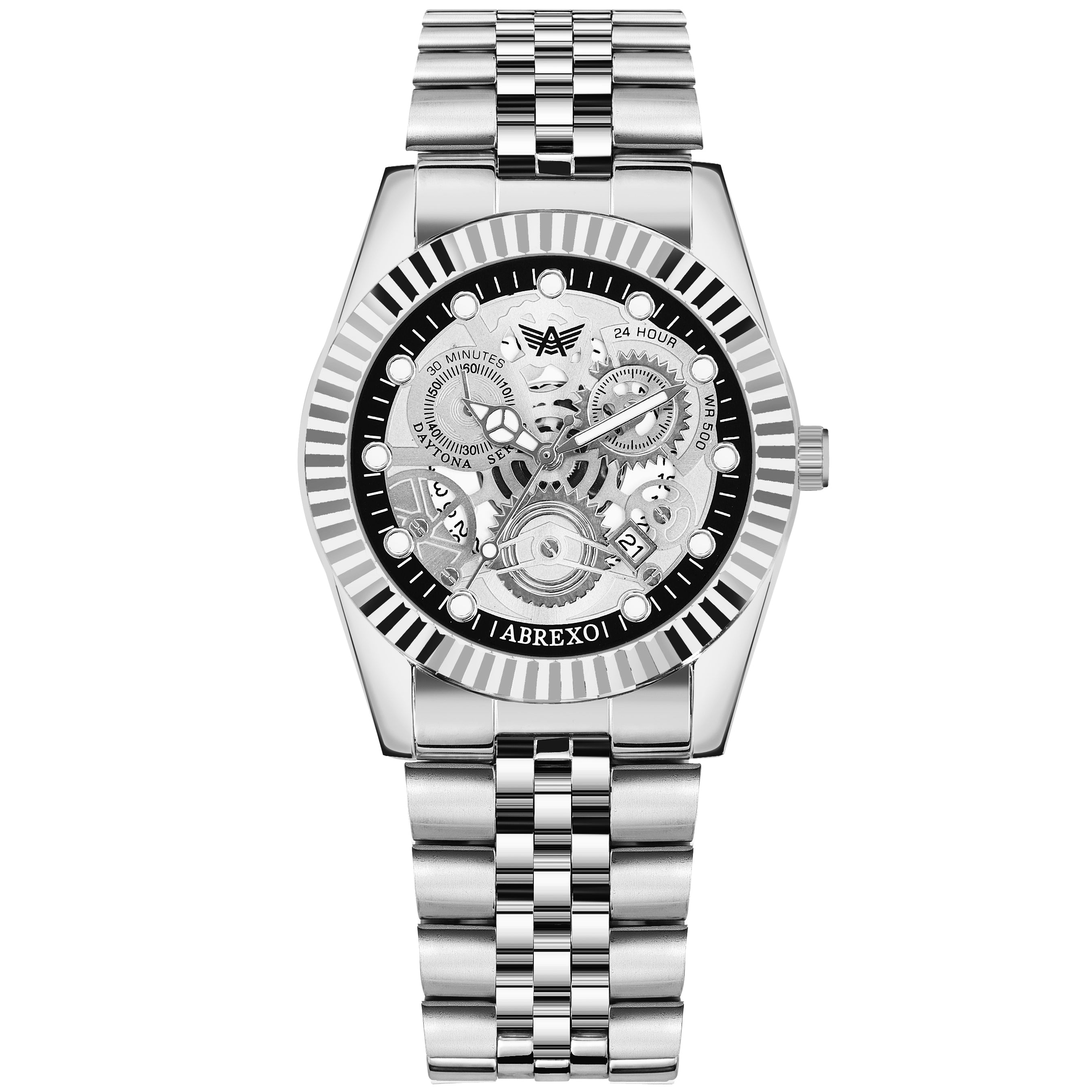 ABREXO DAYTONA Series Analog Watch For Men (Quartz, Stainless Steel, Luxury Watch)