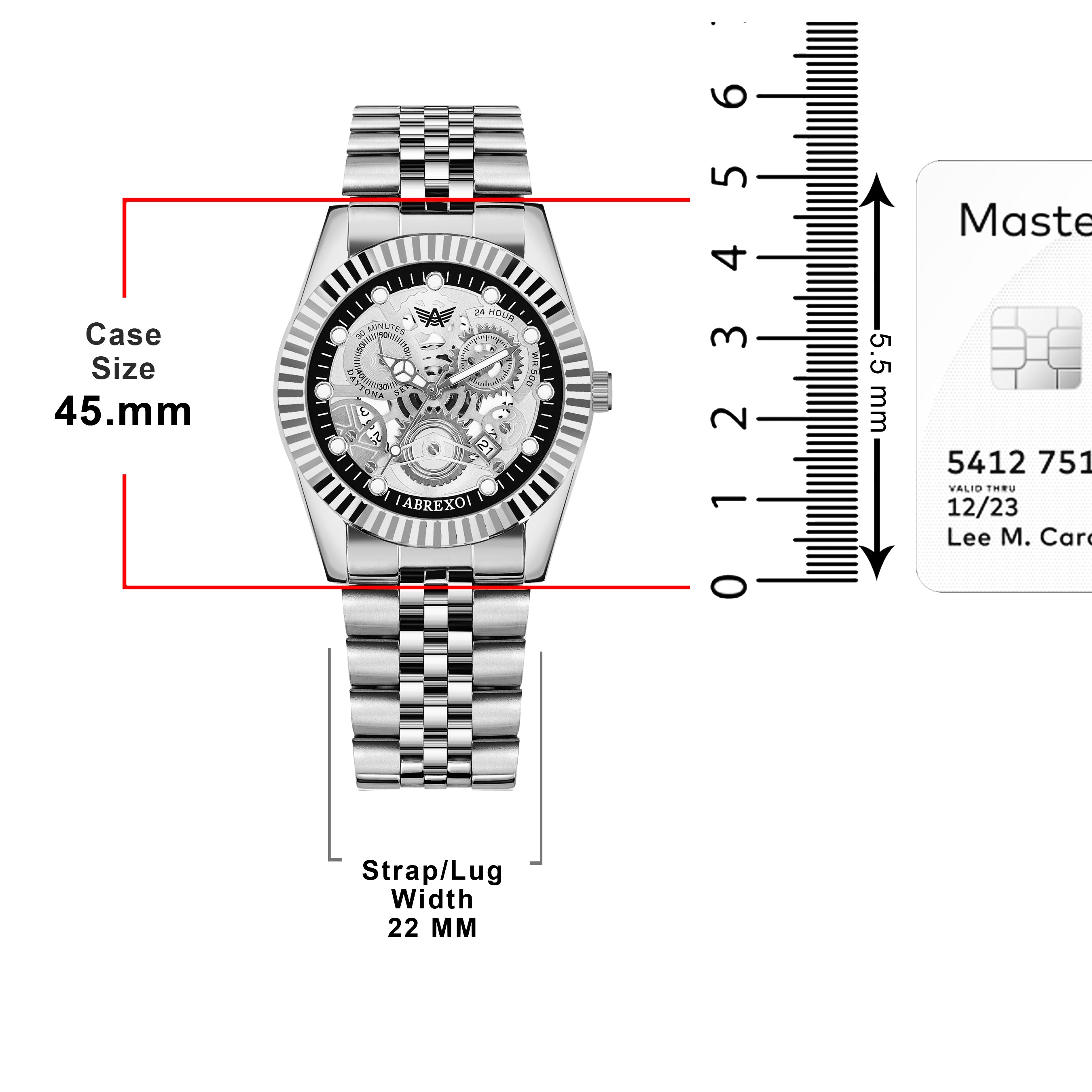 ABREXO DAYTONA Series Analog Watch For Men (Quartz, Stainless Steel, Luxury Watch)