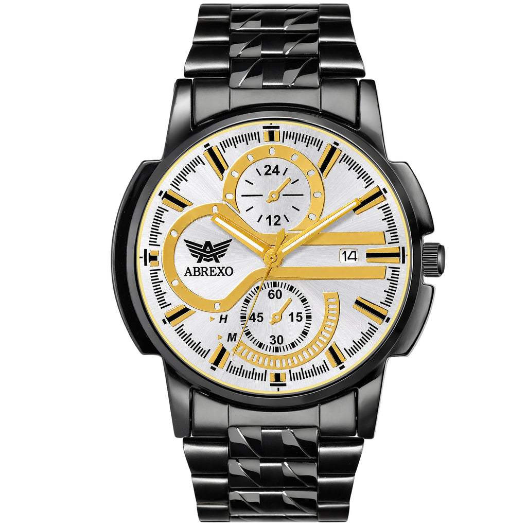 ABREXO BANDITS  Series Analog Watch For Men (Quartz, Stainless Steel)