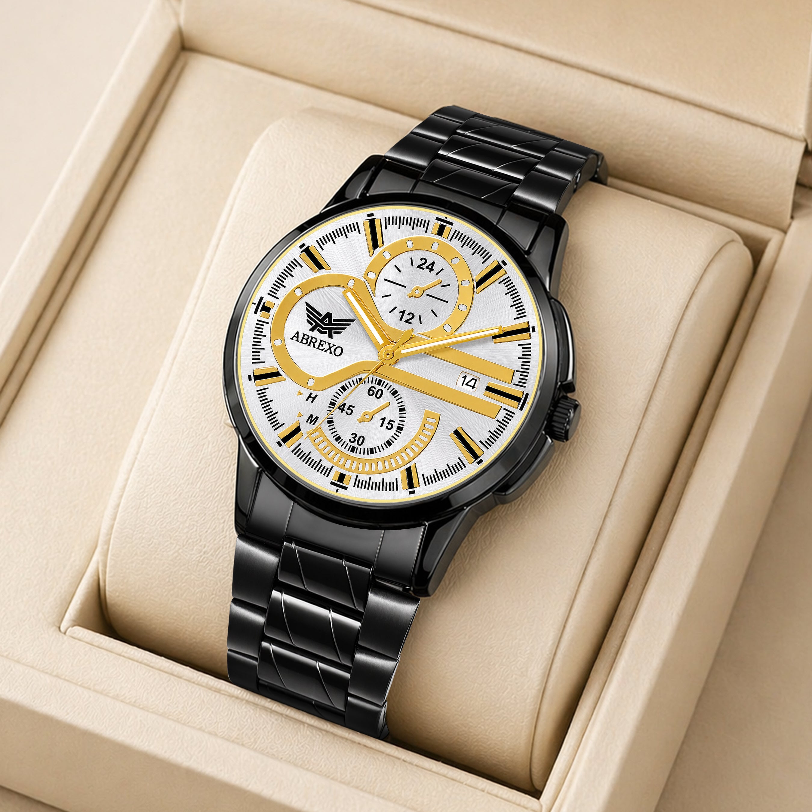 ABREXO BANDITS  Series Analog Watch For Men (Quartz, Stainless Steel)