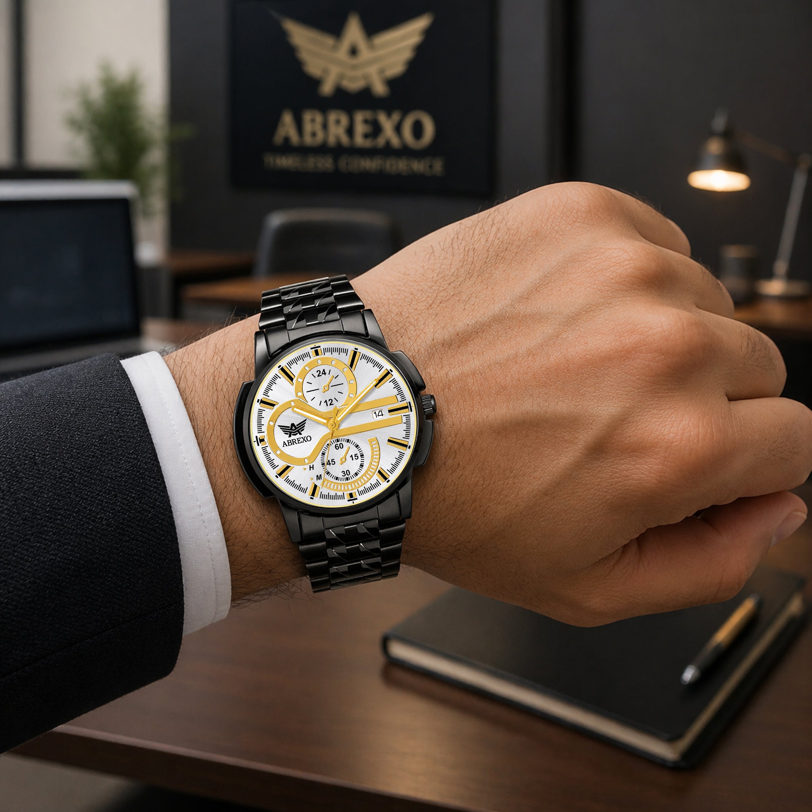 ABREXO BANDITS  Series Analog Watch For Men (Quartz, Stainless Steel)