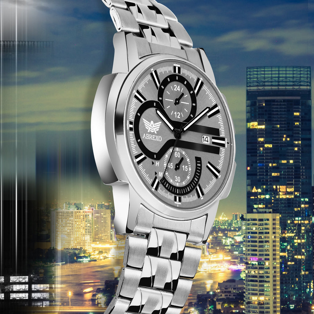 ABREXO BANDITS  Series Analog Watch For Men (Quartz, Stainless Steel)