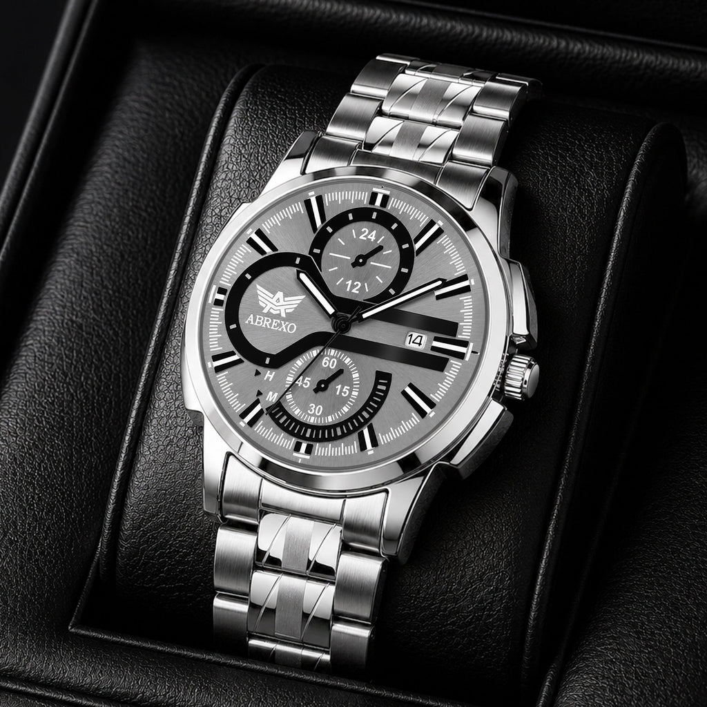 ABREXO BANDITS  Series Analog Watch For Men (Quartz, Stainless Steel)