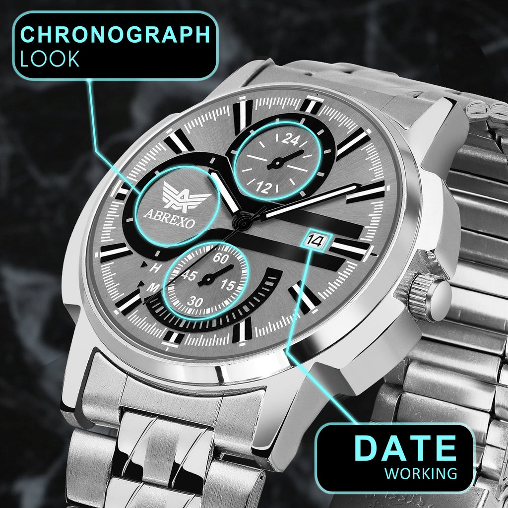 ABREXO BANDITS  Series Analog Watch For Men (Quartz, Stainless Steel)