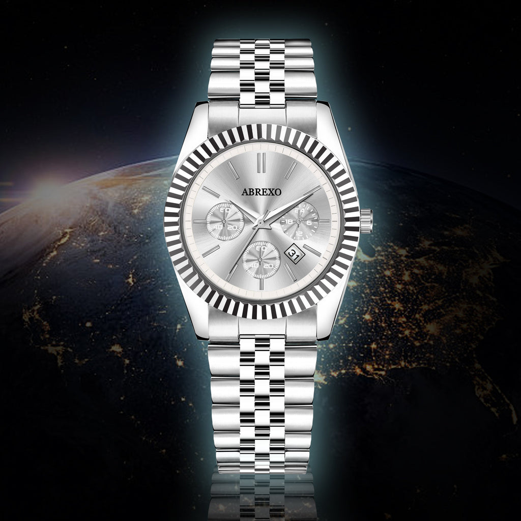 ABREXO BUSINESS CLASS Series Analog Watch For Men (Quartz, Stainless Steel)