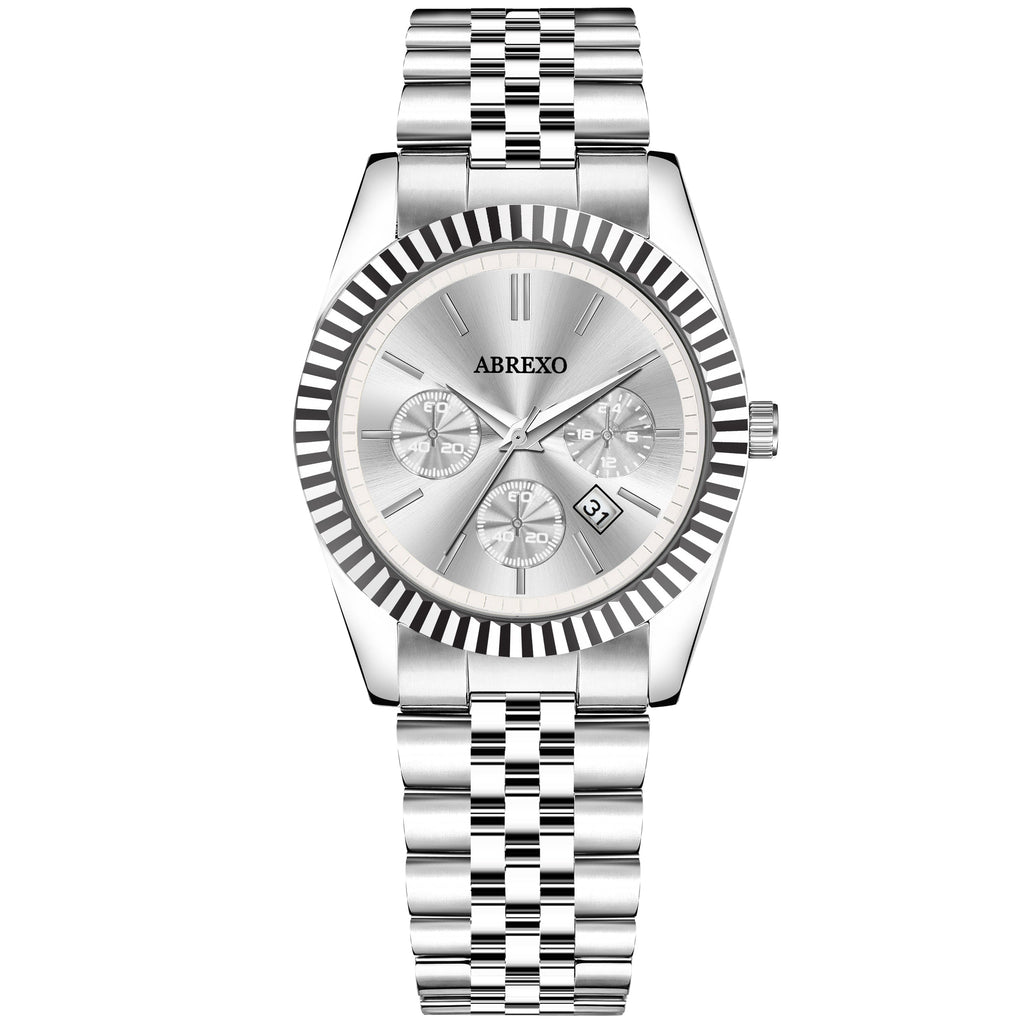 ABREXO BUSINESS CLASS Series Analog Watch For Men (Quartz, Stainless Steel)