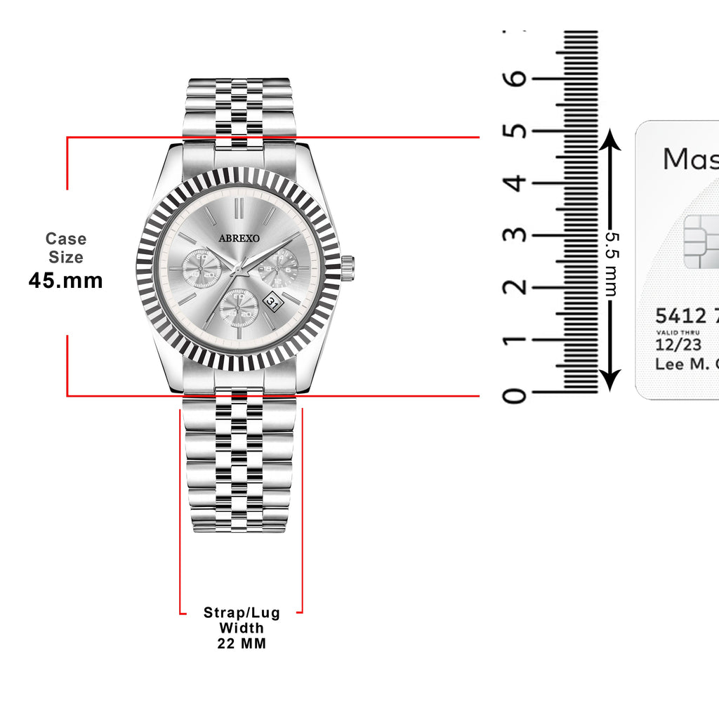 ABREXO BUSINESS CLASS Series Analog Watch For Men (Quartz, Stainless Steel)