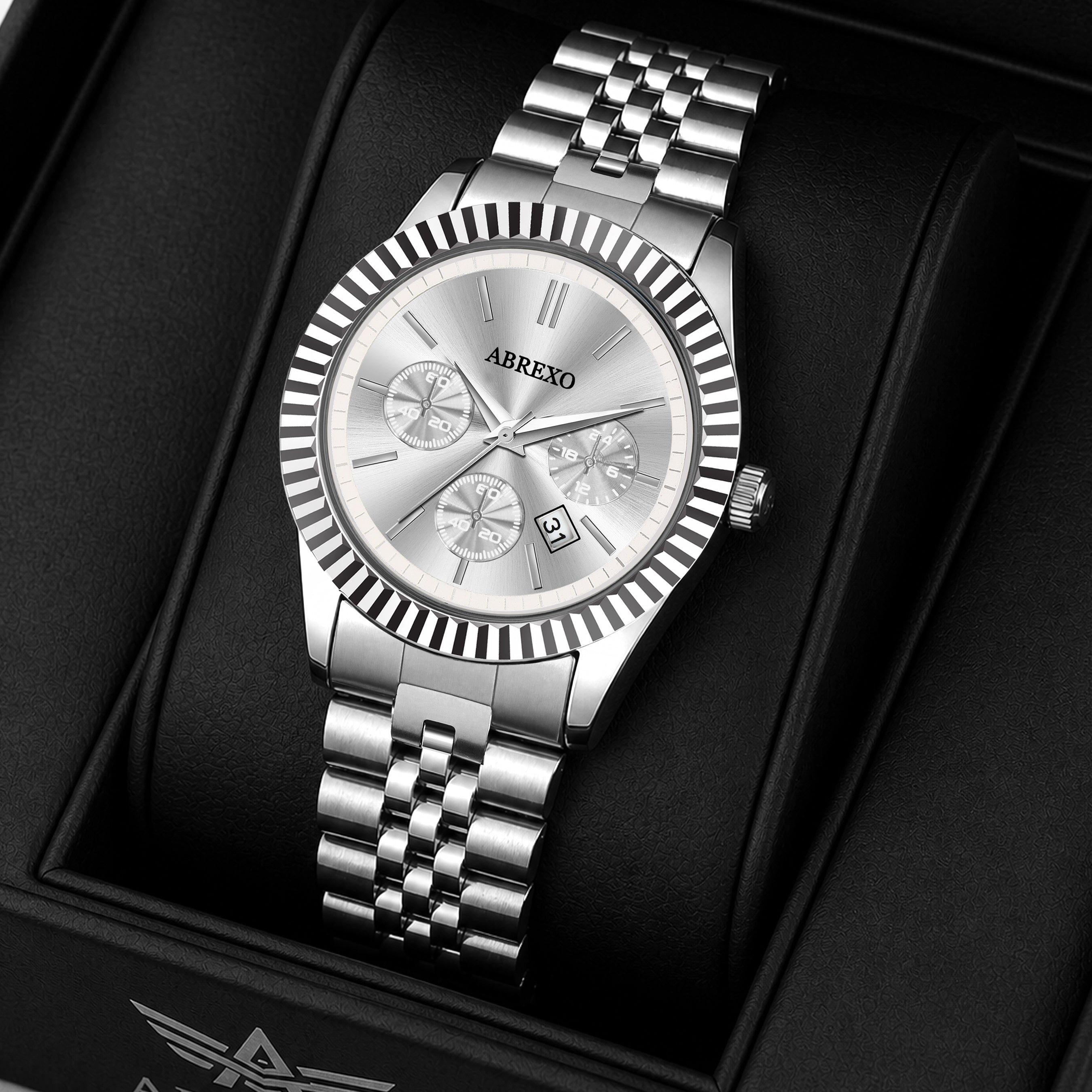 ABREXO BUSINESS CLASS Series Analog Watch For Men (Quartz, Stainless Steel)